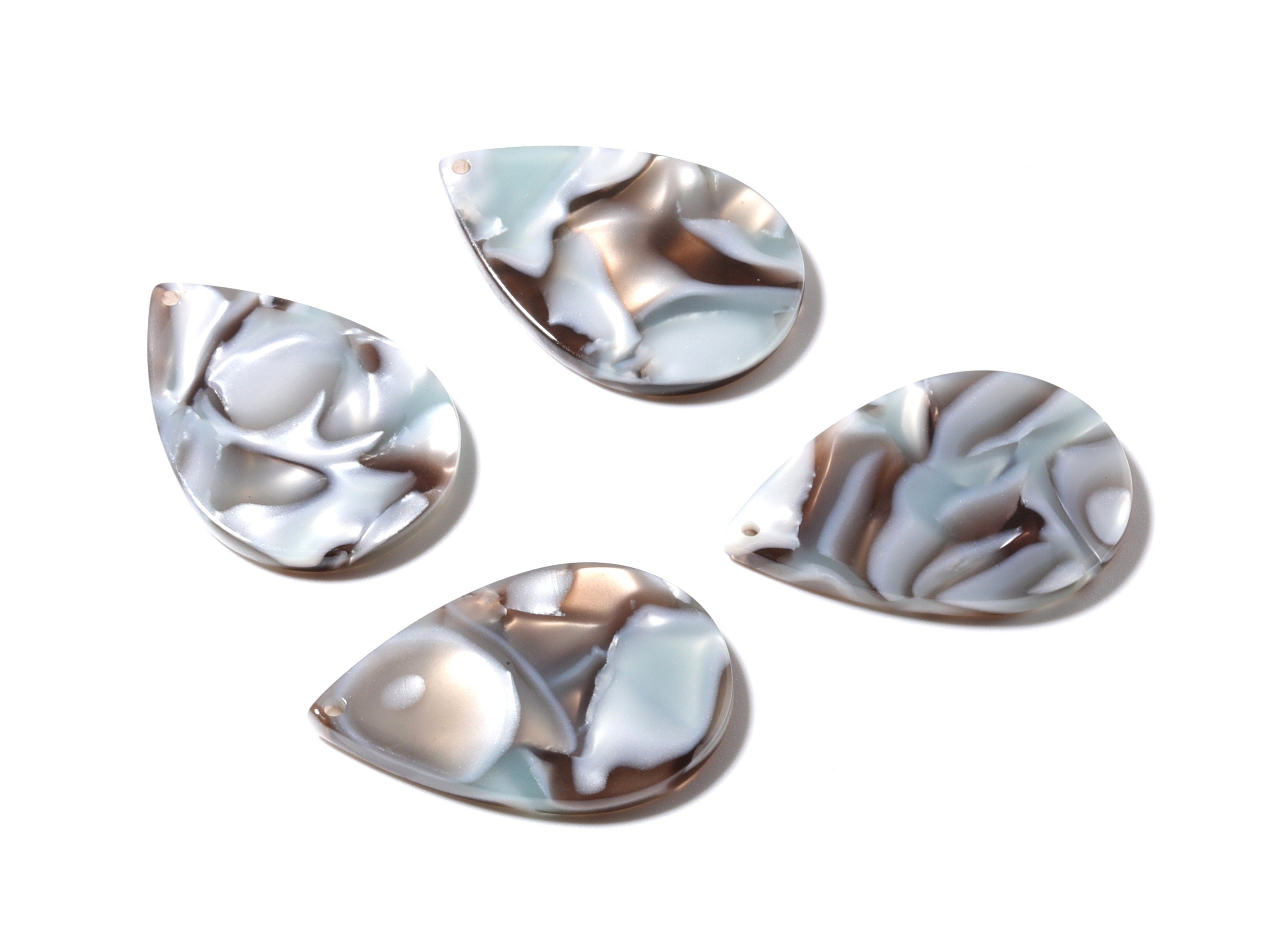 Acetate Drop Charms - Drop Pendant - Earring Findings - Jewelry Supplies - Color Code: A22 - 30.5x21x2.6mm - AC1127G - DOMEDBAZAAR