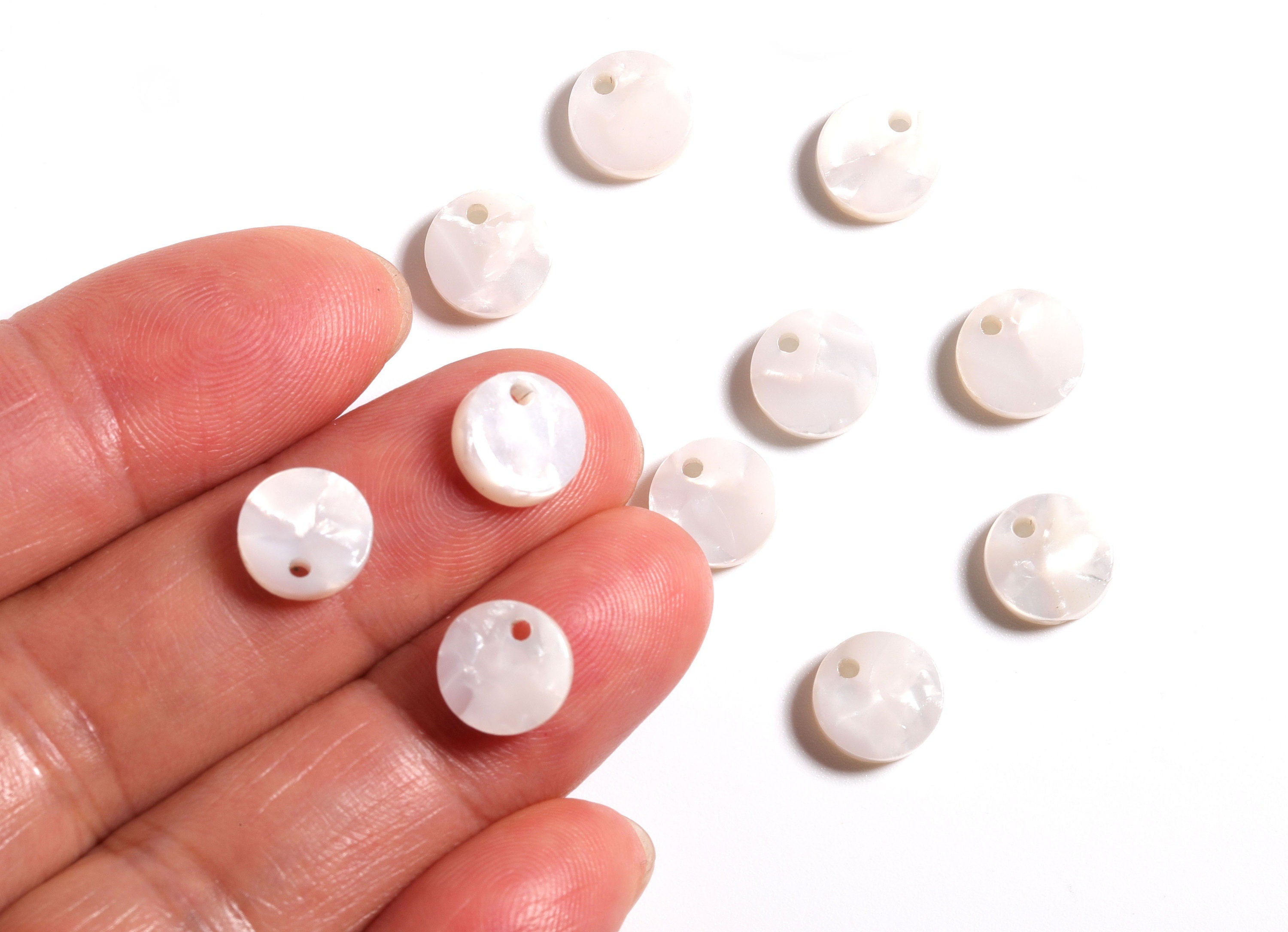 Acrylic Round Earring Charms - Round Circle Pendant - Earring Findings - Jewelry Supplies - Color Code: A12 - 8.82x8.82x2.7mm - AC1116D - DOMEDBAZAAR