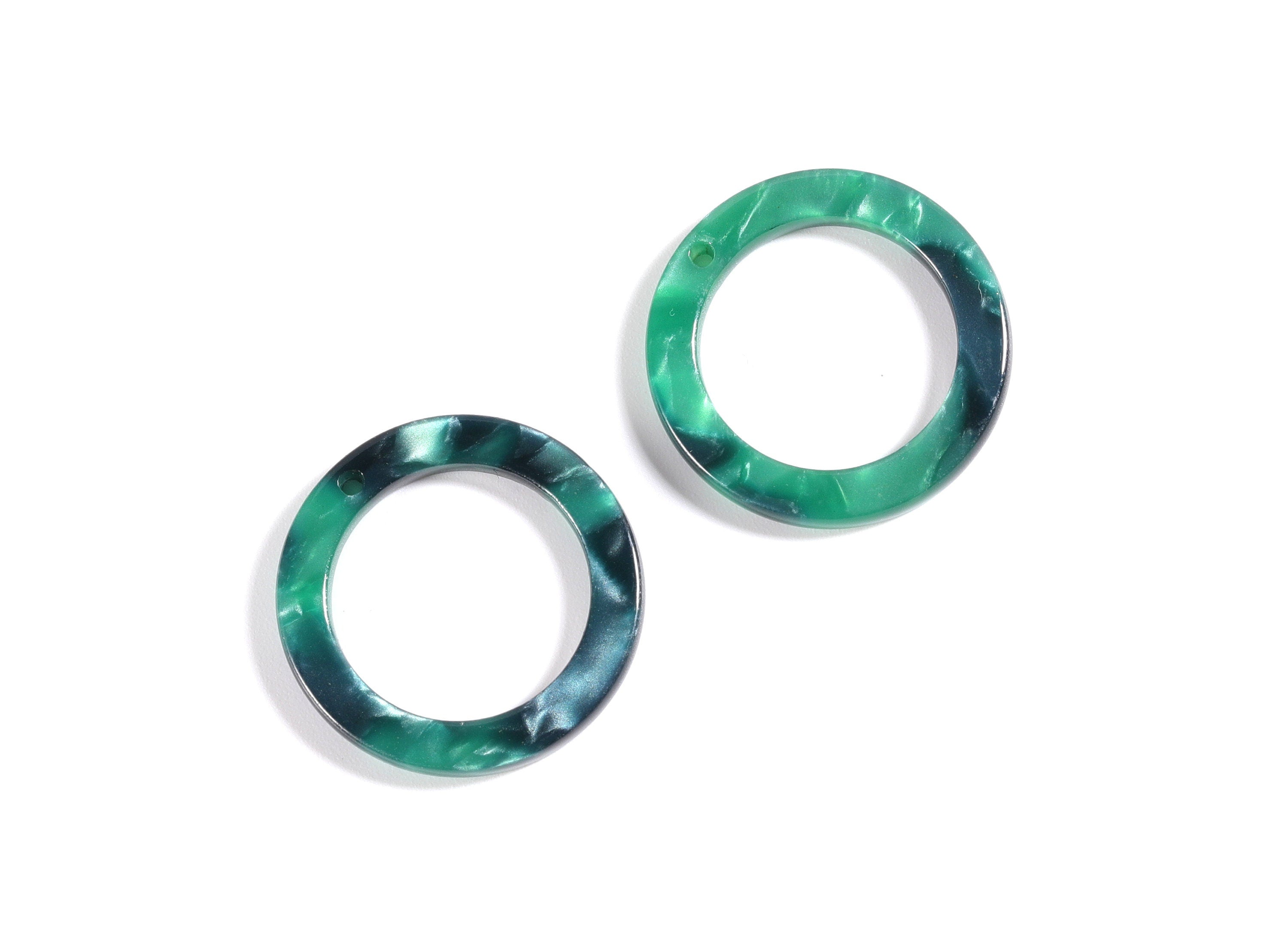 Acetate Hoop Earrings Charms - Round Circle Pendant - Earring Findings - Jewelry Supplies - Color Code: A13 - 22.8x22.8x2.63mm - AC1118C - DOMEDBAZAAR