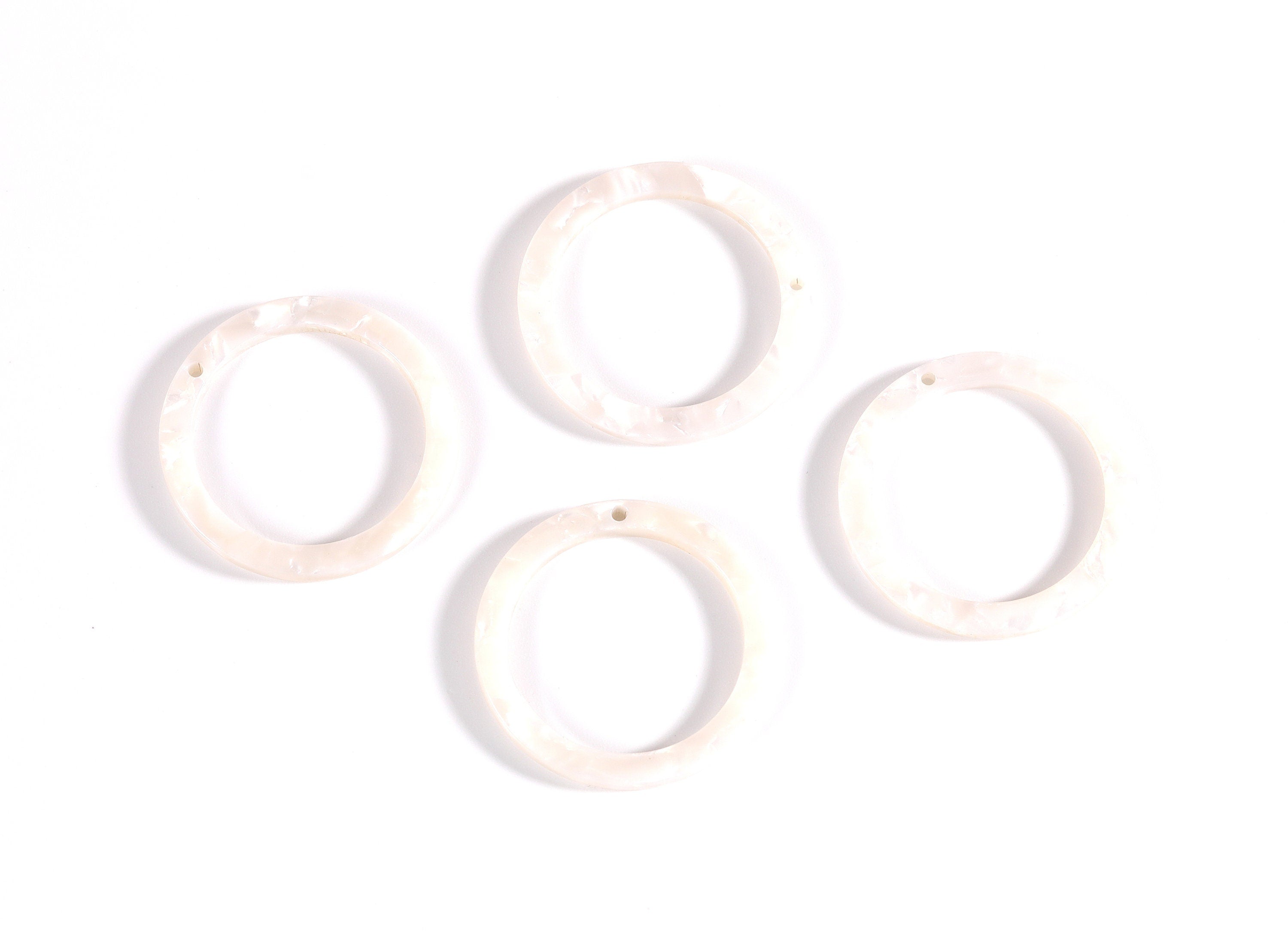 Acetate Hoop Earrings Charms - Circle Shaped Pendant - Earring Findings - Jewelry Supplies - Color Code: A12 - 29.8x29.8x2.52mm - AC1119D - DOMEDBAZAAR