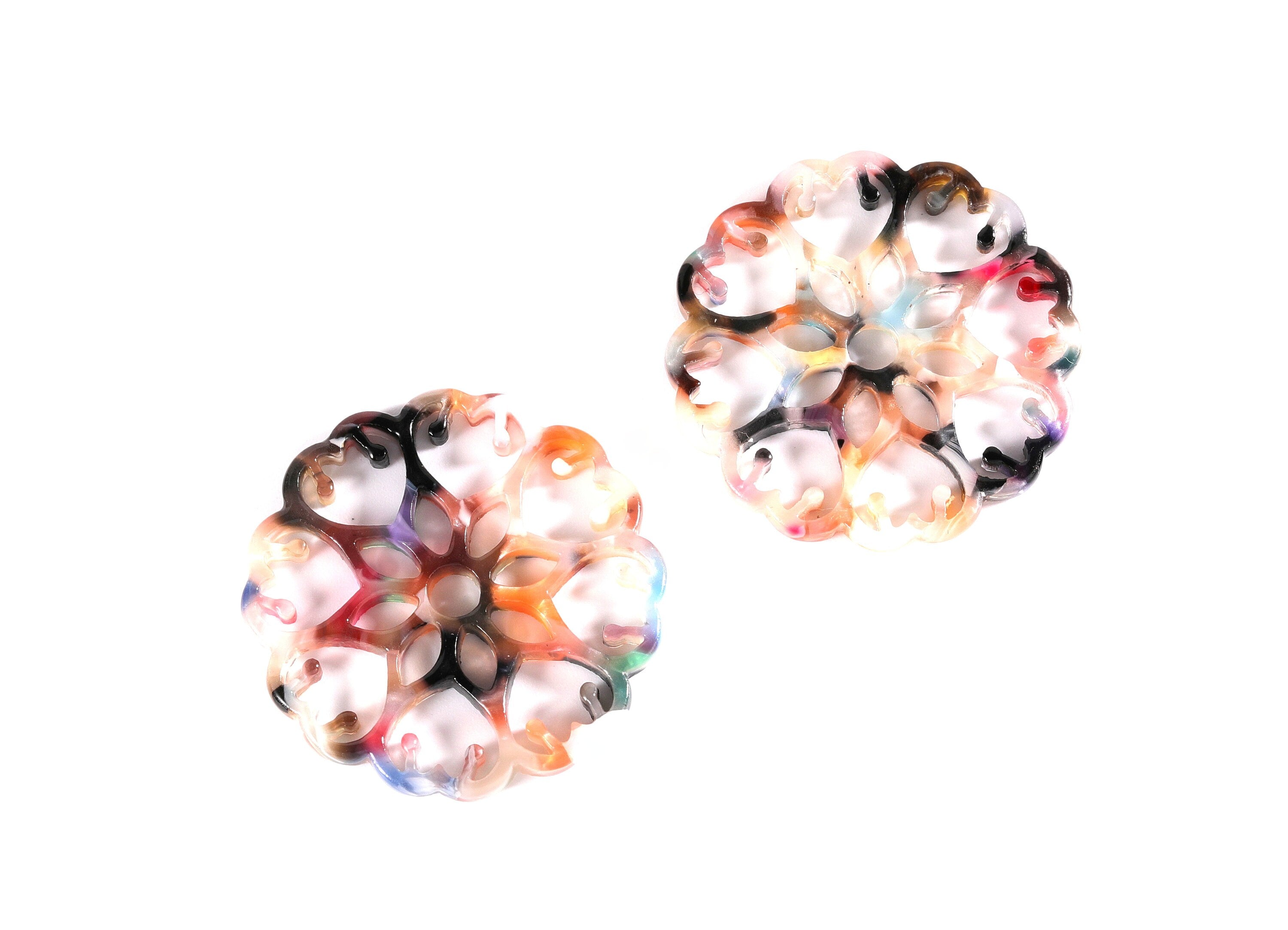 Acetate Snowflake Charms - Snowflake Earrings and Pendant - Earring Findings - Jewelry Supplies - 35x2.5mm - AC1037F - DOMEDBAZAAR