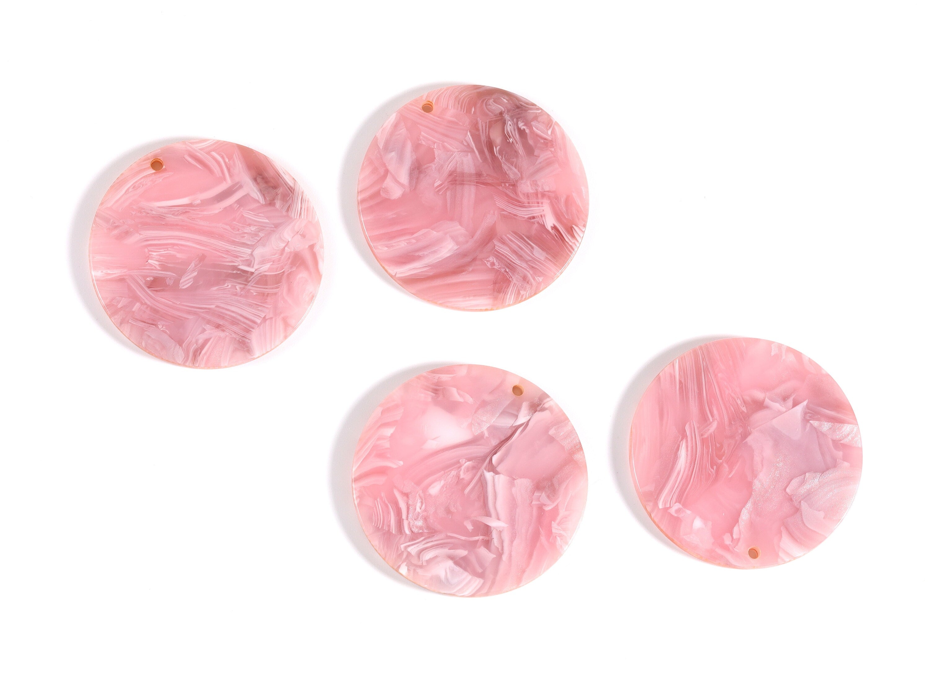Acetate Round Earring Charms - Acrylic Coin Pendant - Earring Findings - Jewelry Supplies - Color Code: A26 - 34.7x34.7x2.66mm - AC1135K - DOMEDBAZAAR