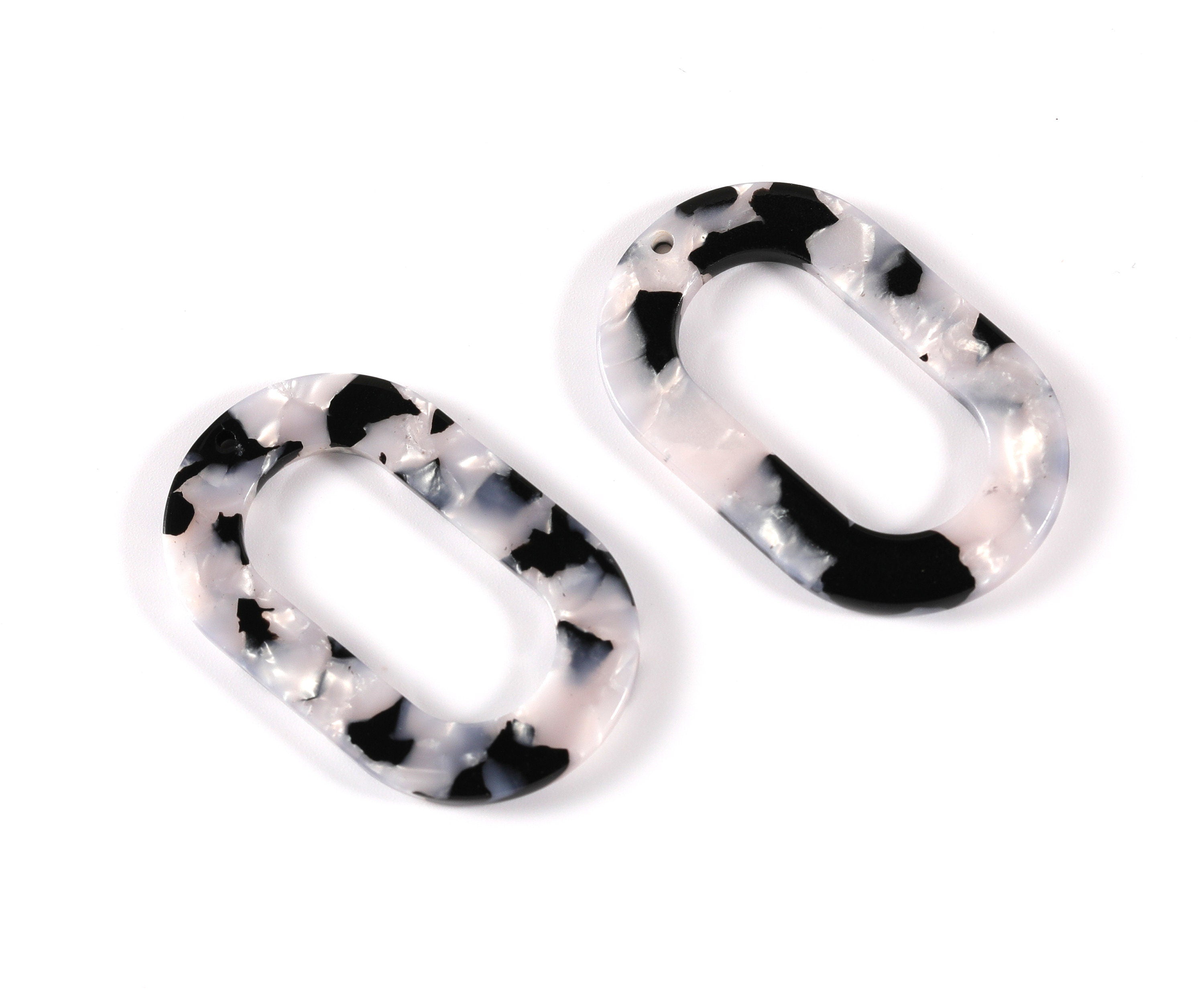 Acetate Oval Charms - Oval Earrings and Pendant - Earring Findings - Jewelry Supplies - Color Code: A15 - 44x28x2.5mm - AC1003J - DOMEDBAZAAR