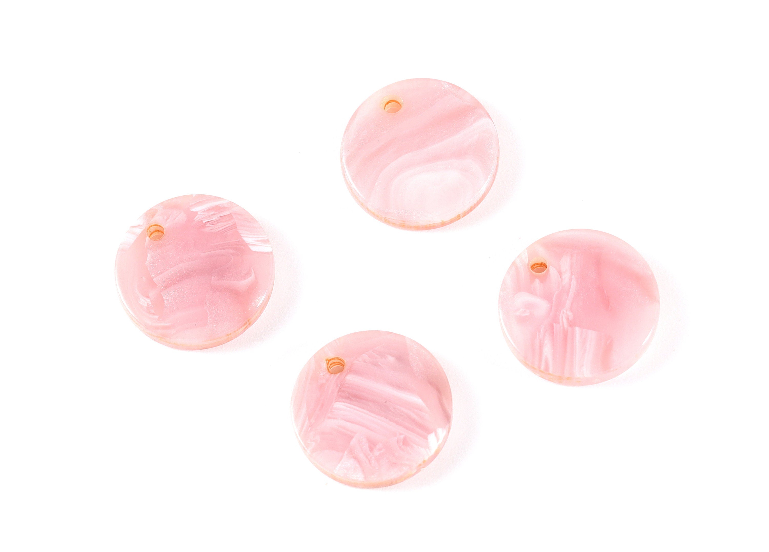 Acetate Coin & Round Charms - Coin and Round Earrings and Pendant - Earring Findings - Color Code: A26 - 14.5x2.5mm - AC1064R - DOMEDBAZAAR
