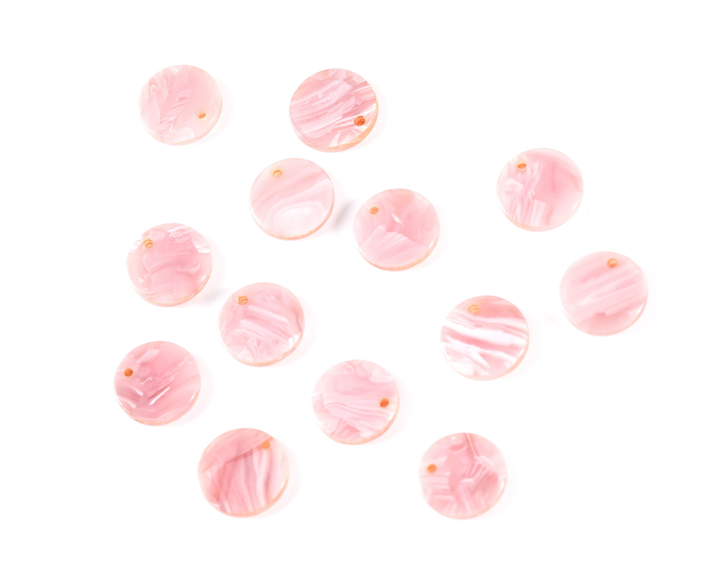 Acetate Coin & Round Charms - Coin and Round Earrings and Pendant - Earring Findings - Color Code: A26 - 14.5x2.5mm - AC1064R - DOMEDBAZAAR