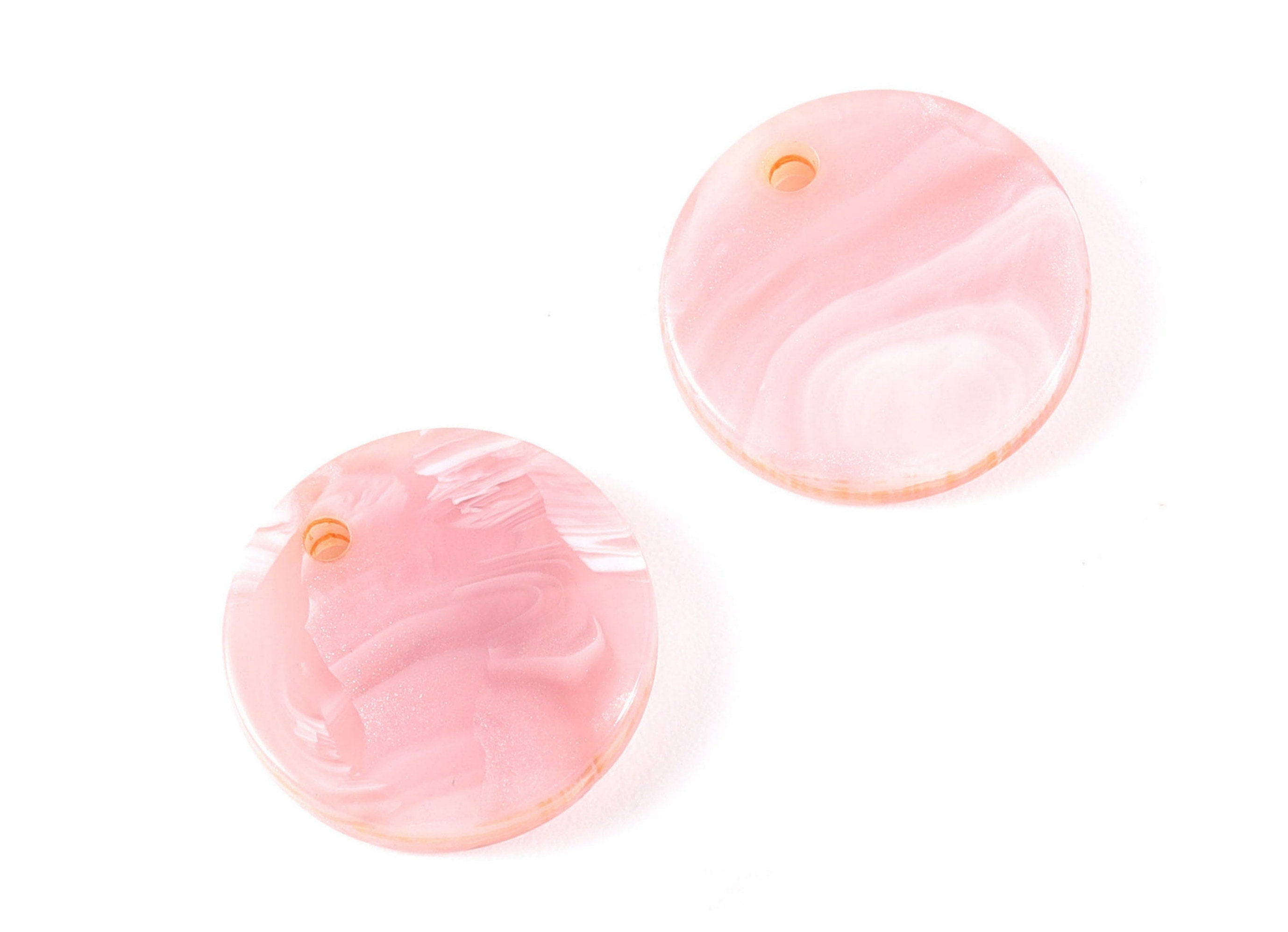 Acetate Coin & Round Charms - Coin and Round Earrings and Pendant - Earring Findings - Color Code: A26 - 14.5x2.5mm - AC1064R - DOMEDBAZAAR
