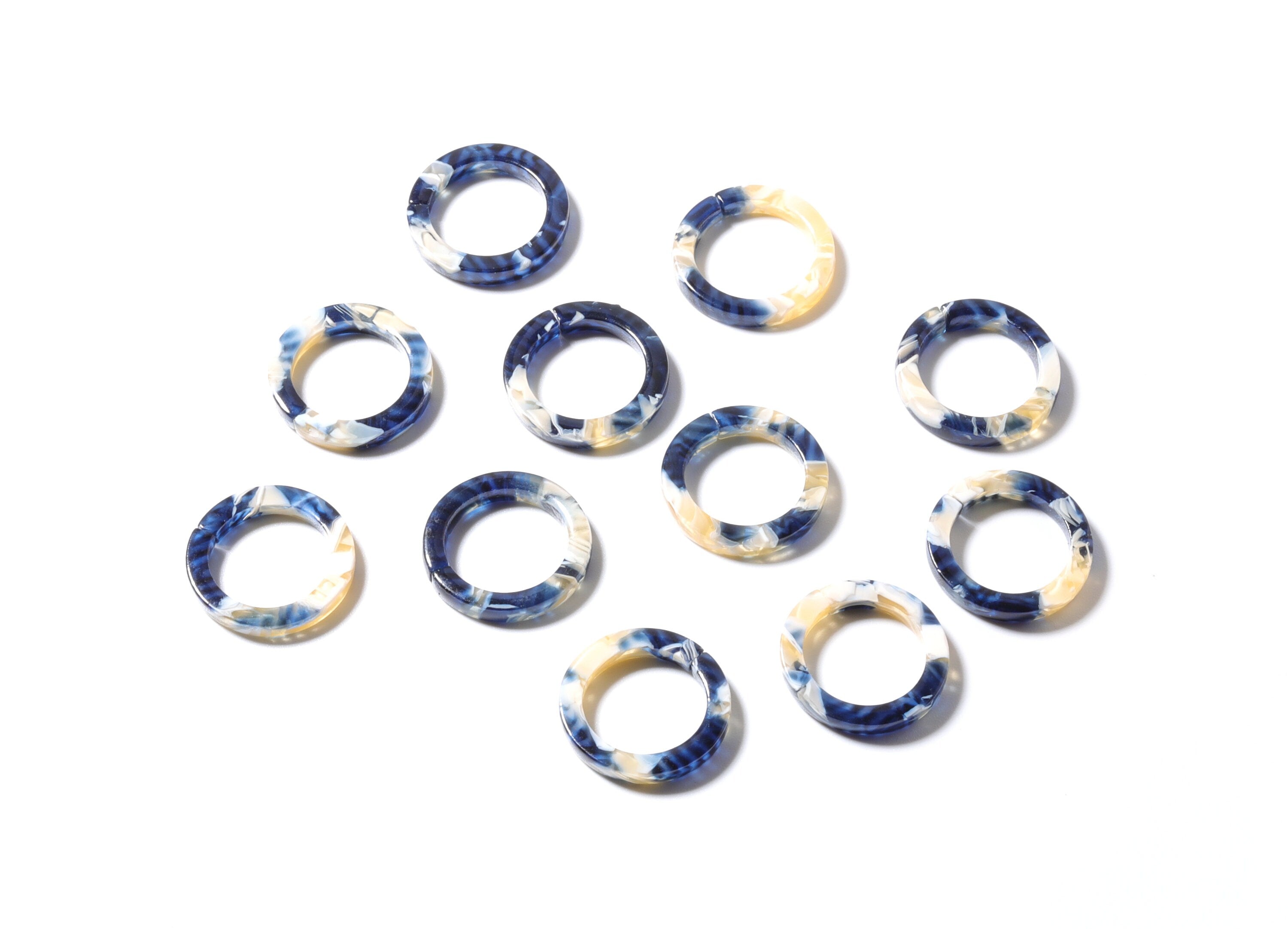 Acetate Circle Earring Charms - Laser Cut Open Circle Shaped Pendant - Jewelry Supplies - Color Code: A27 - 16.7x16.7x2.58mm - AC1157C-C - DOMEDBAZAAR