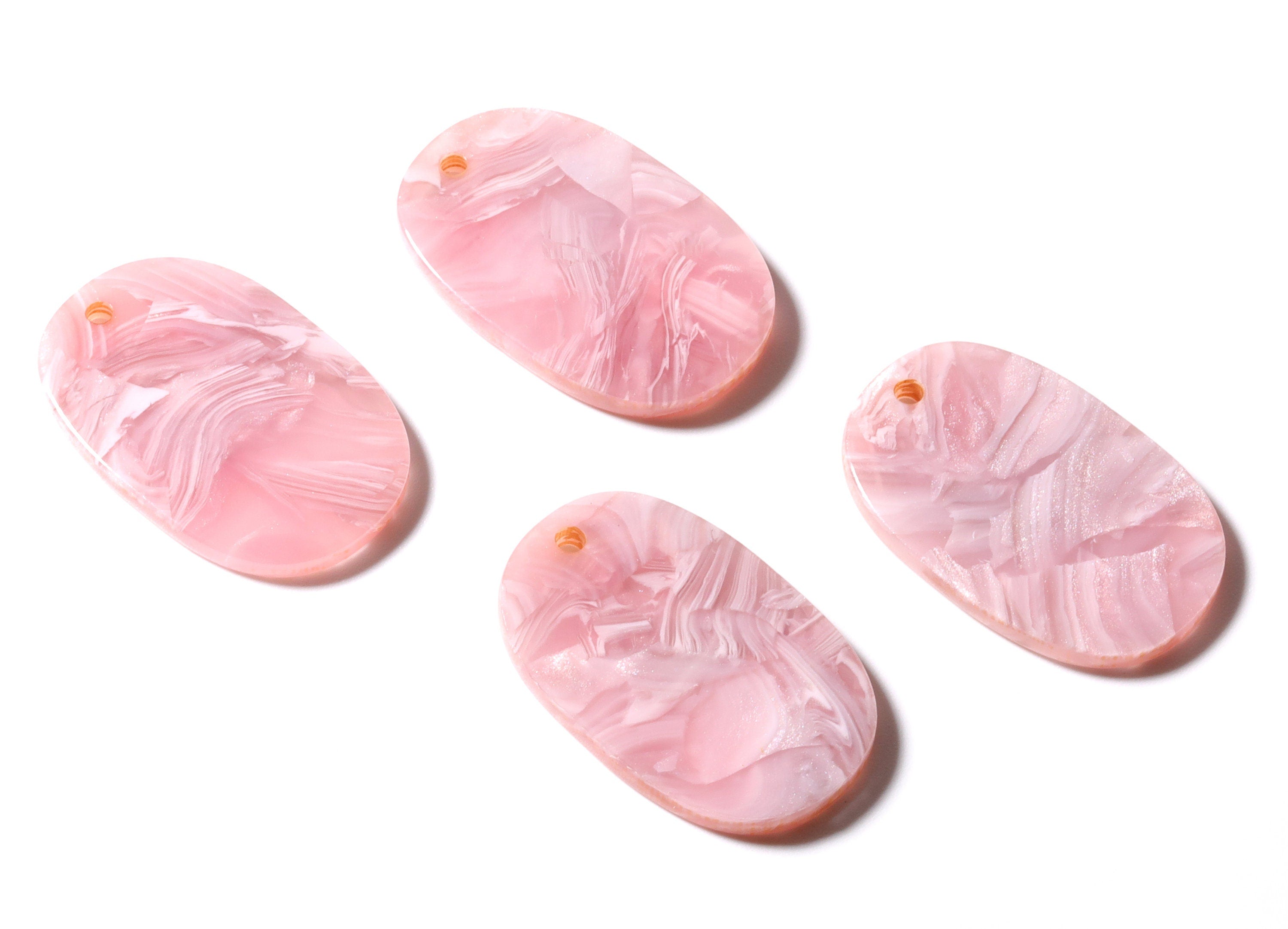Acrylic Oval Earring Charms - Oval Shaped Pendant - Earring Findings - Jewelry Supplies - Color Code: A26 - 26x13.7x2.53mm  - AC1158H - DOMEDBAZAAR