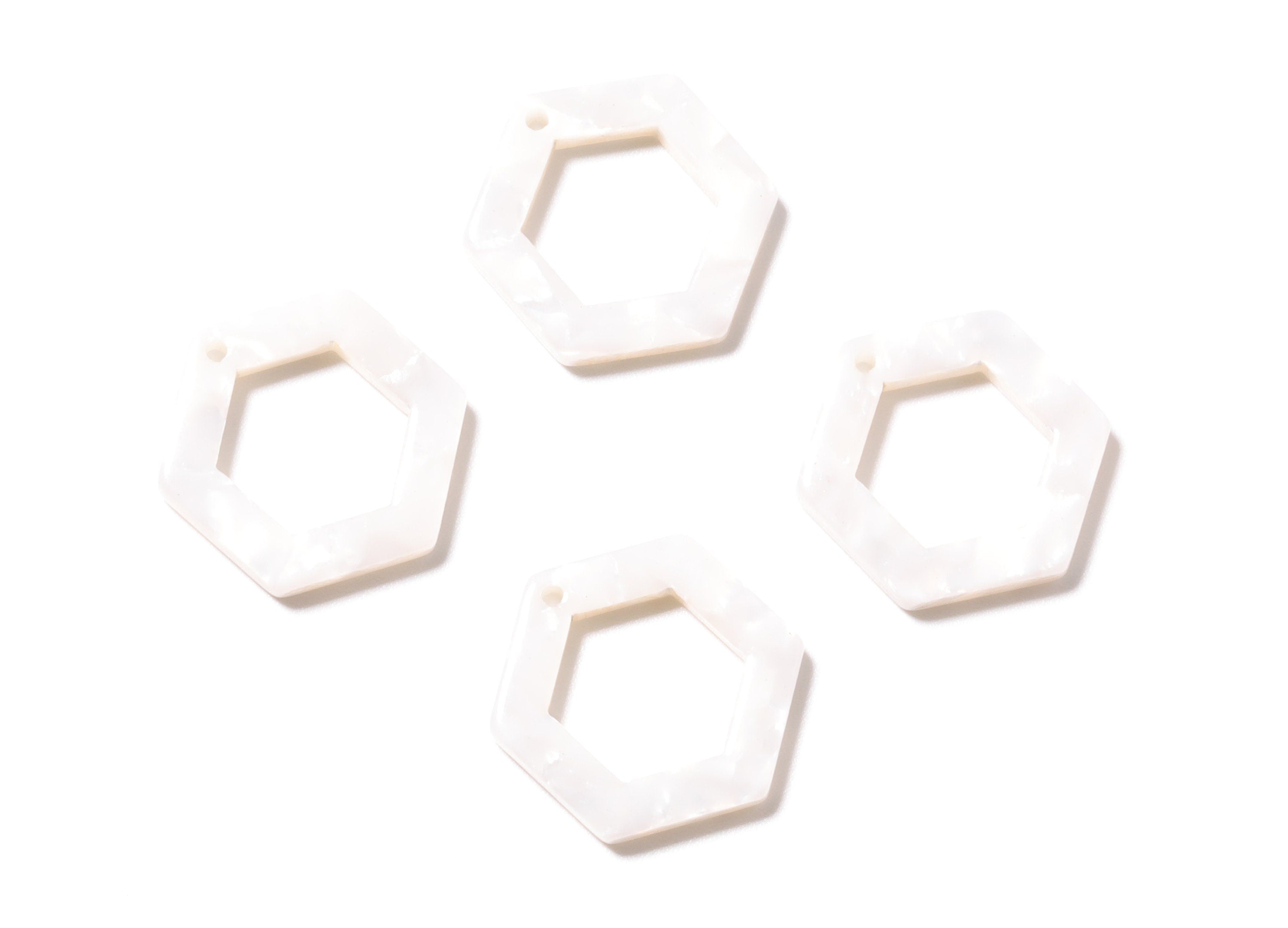 Acetate Acrylic Hexagon Earring Charms - Hexagon Pendant - Earring Findings - Jewelry Supplies - Color Code: A12 - 20x18.1x2.6mm - AC1122D - DOMEDBAZAAR