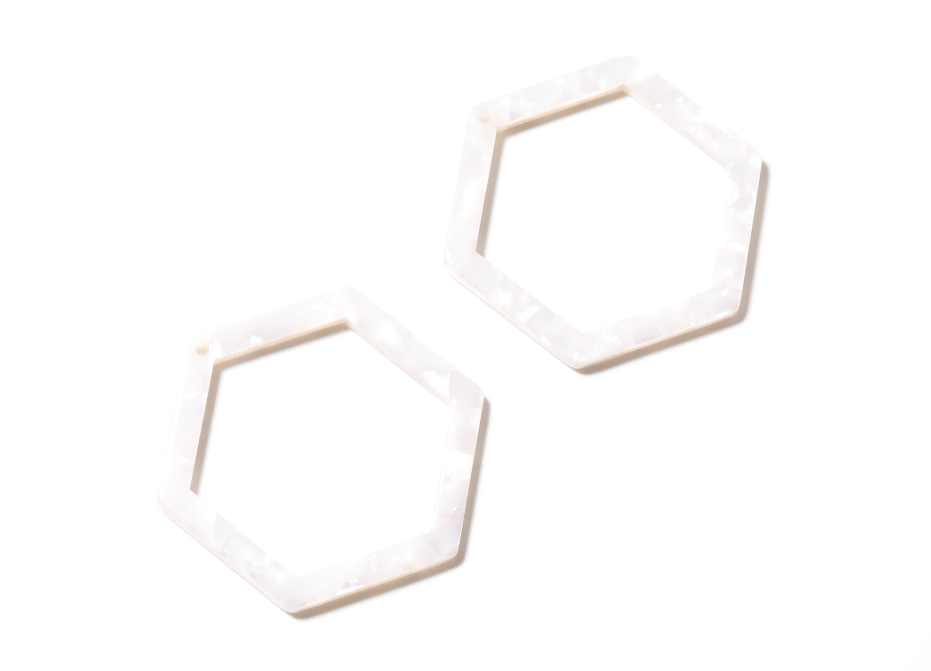 Acetate Hexagon Earring Charms - Acetate Hexagon Pendant - Earring Findings - Jewelry Supplies - Color Code: A12 - 36x32x2.68mm - AC1124D - DOMEDBAZAAR
