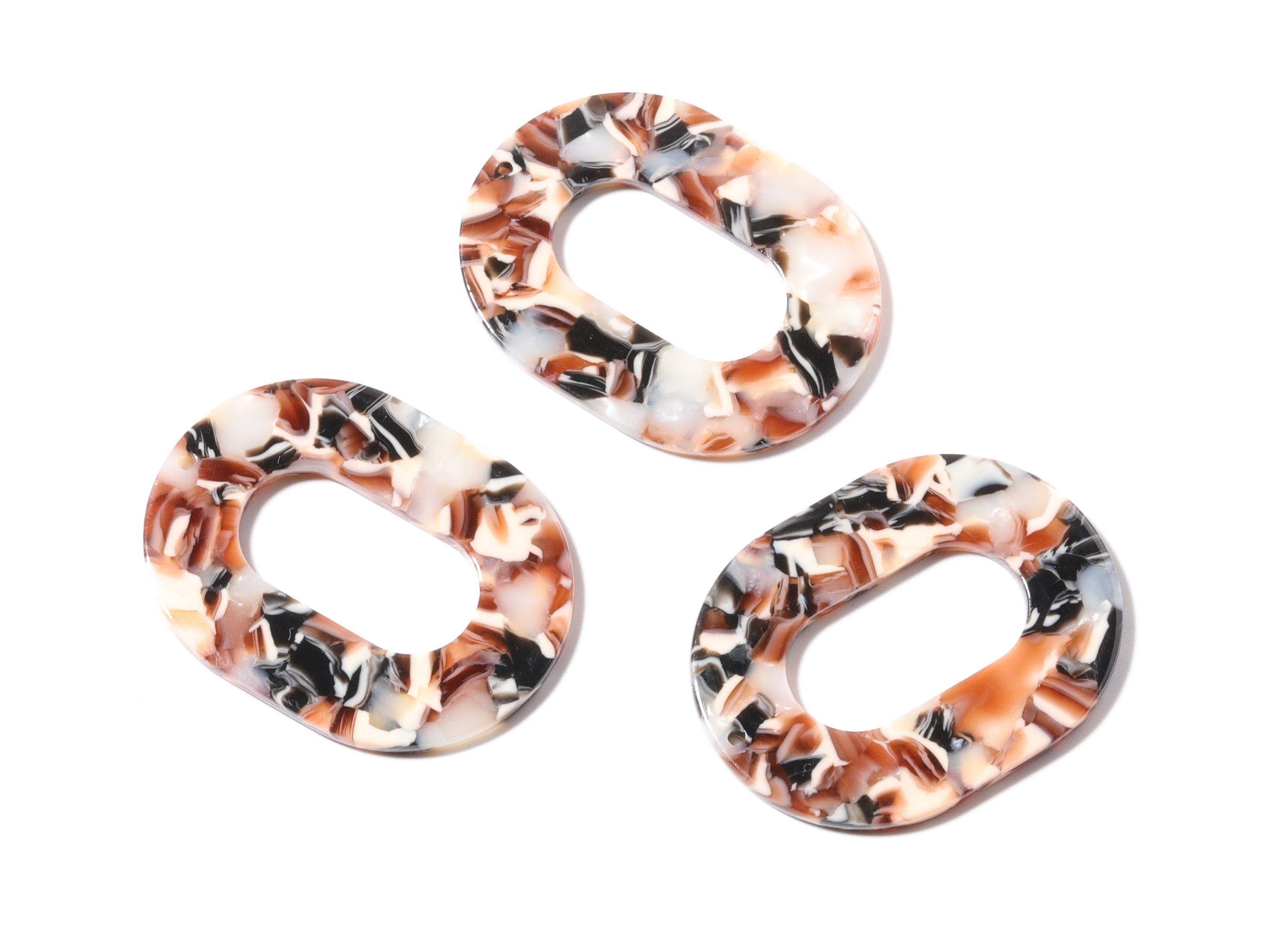 Acetate Oval Charms - Oval Earrings and Pendant - Earring Findings - Jewelry Supplies - Color Code: A51 - 47x34.9x2.5mm - AC1065N - DOMEDBAZAAR