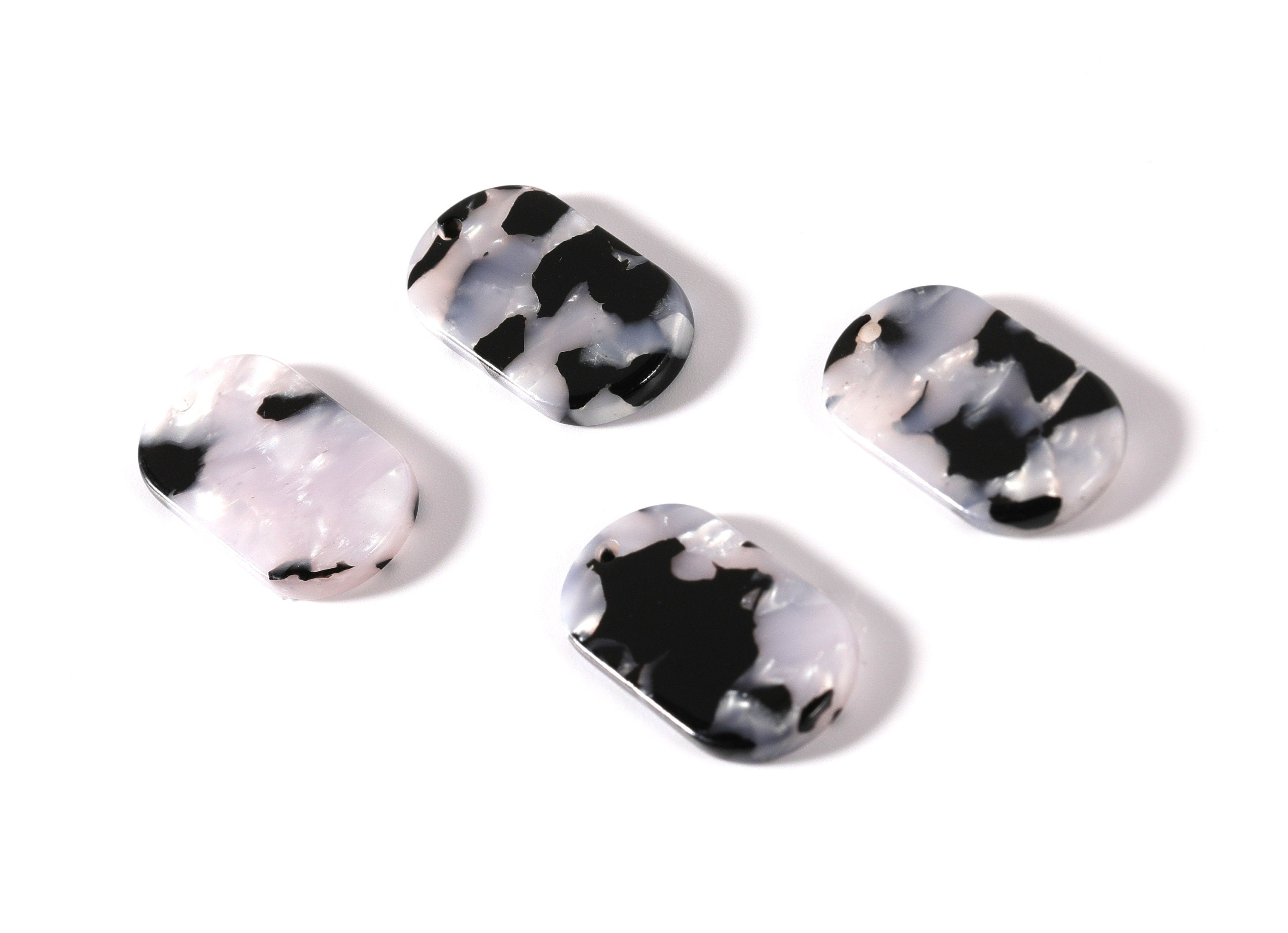 Acetate Oval Earring Charms - Oval Shaped Pendant - Earring Findings - Jewelry Supplies - Color Code: A15 - 26.65x13.9x2.63mm - AC1156A - DOMEDBAZAAR