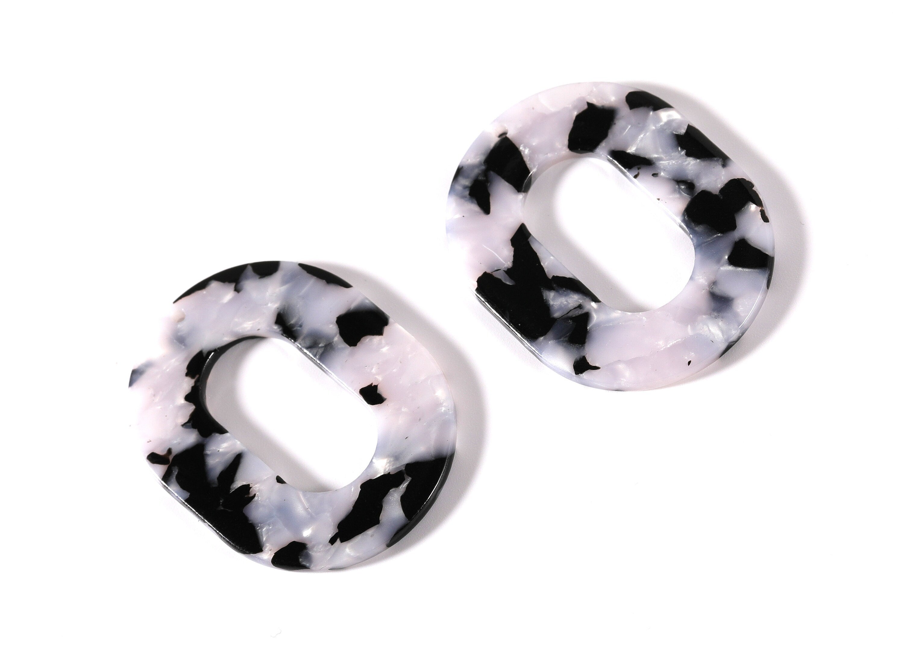 Acetate Oval Charms - Oval Earrings and Pendant - Earring Findings - Jewelry Supplies - Color Code: A15 - 47x34.9x2.5mm - AC1065R - DOMEDBAZAAR
