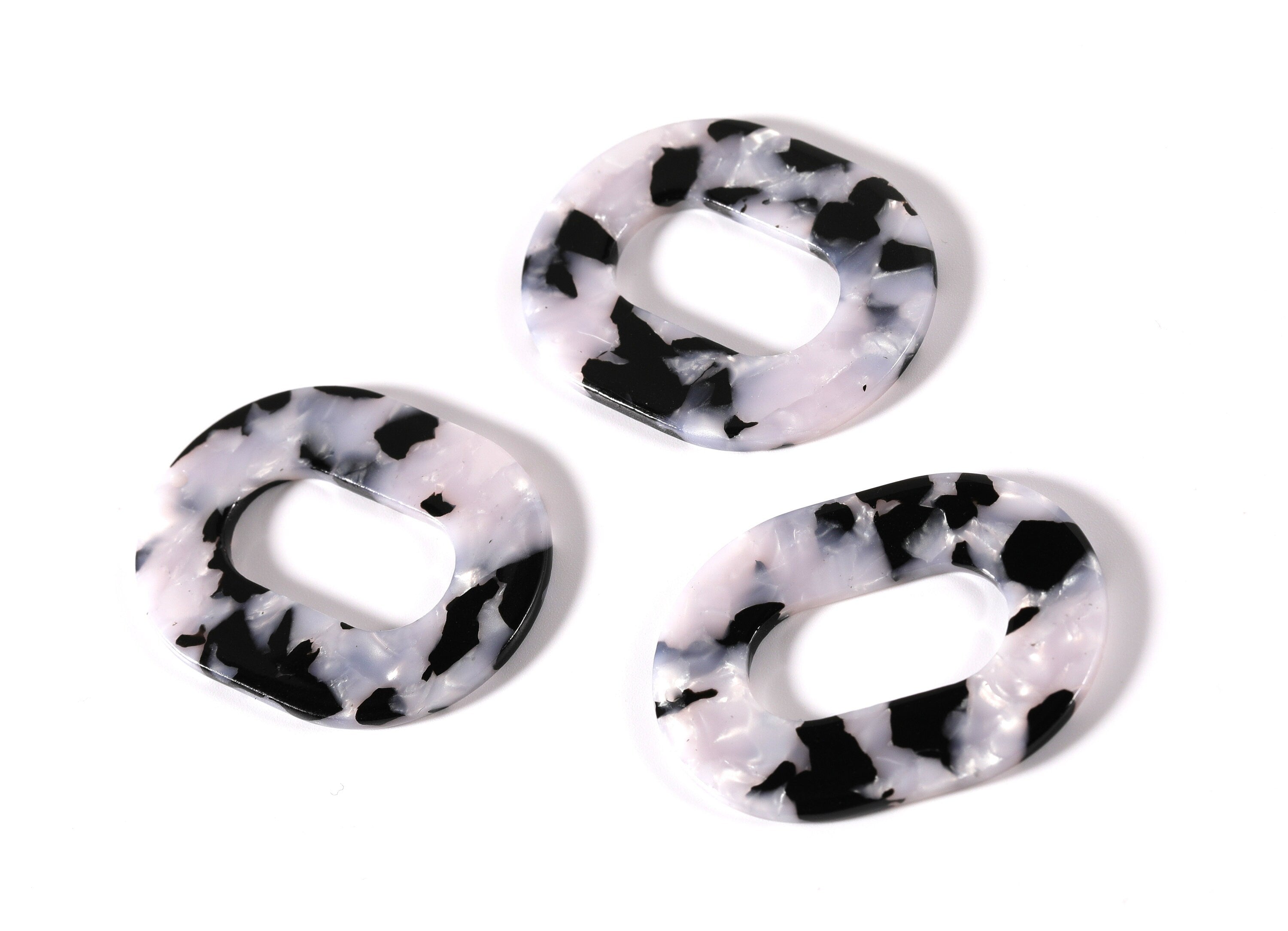 Acetate Oval Charms - Oval Earrings and Pendant - Earring Findings - Jewelry Supplies - Color Code: A15 - 47x34.9x2.5mm - AC1065R - DOMEDBAZAAR