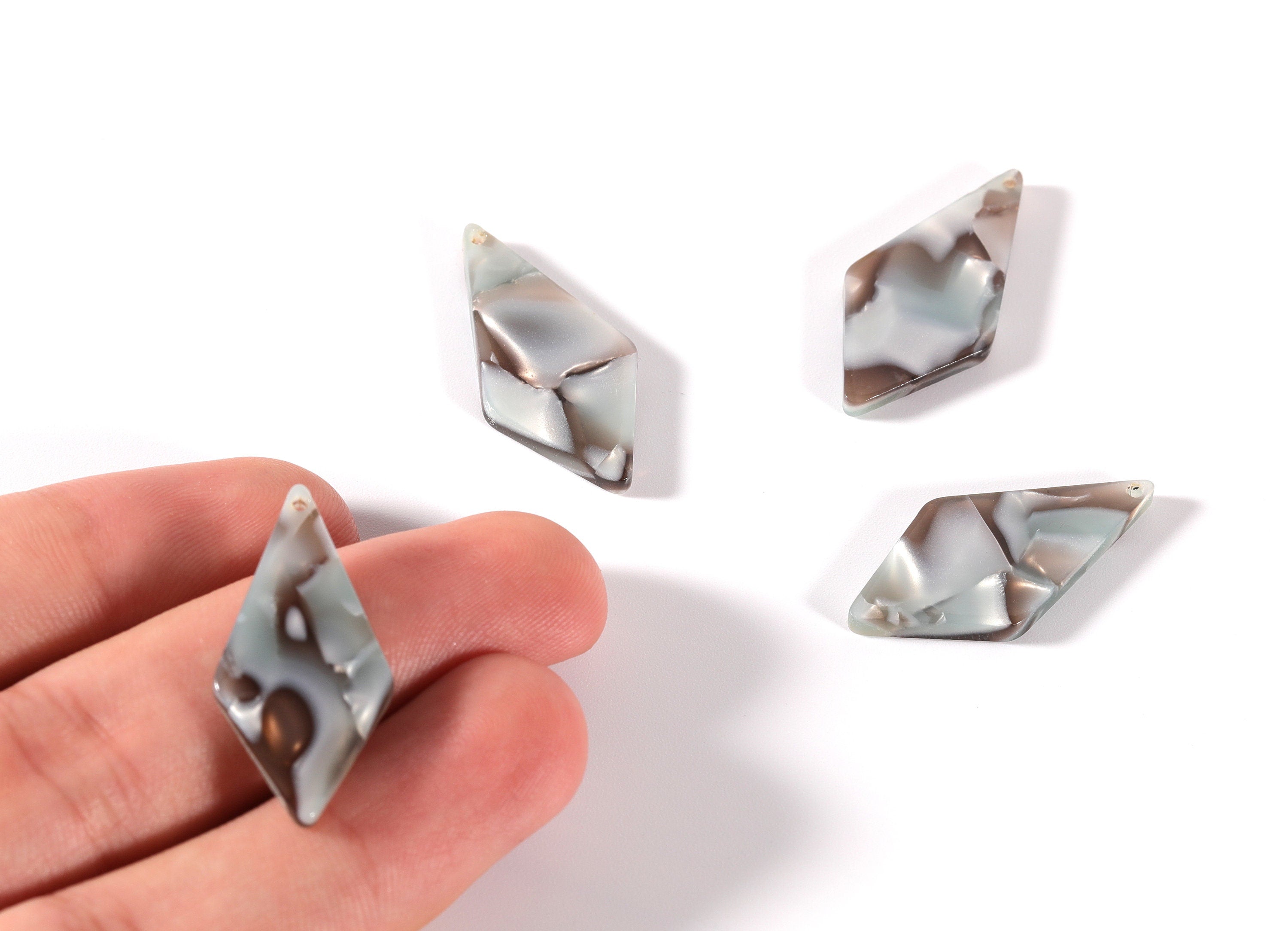 Acetate Diamond Charms - Diamond Earrings and Pendant - Earring Findings - Color Code: A22 - 31x15x2.6mm - AC1067K - DOMEDBAZAAR