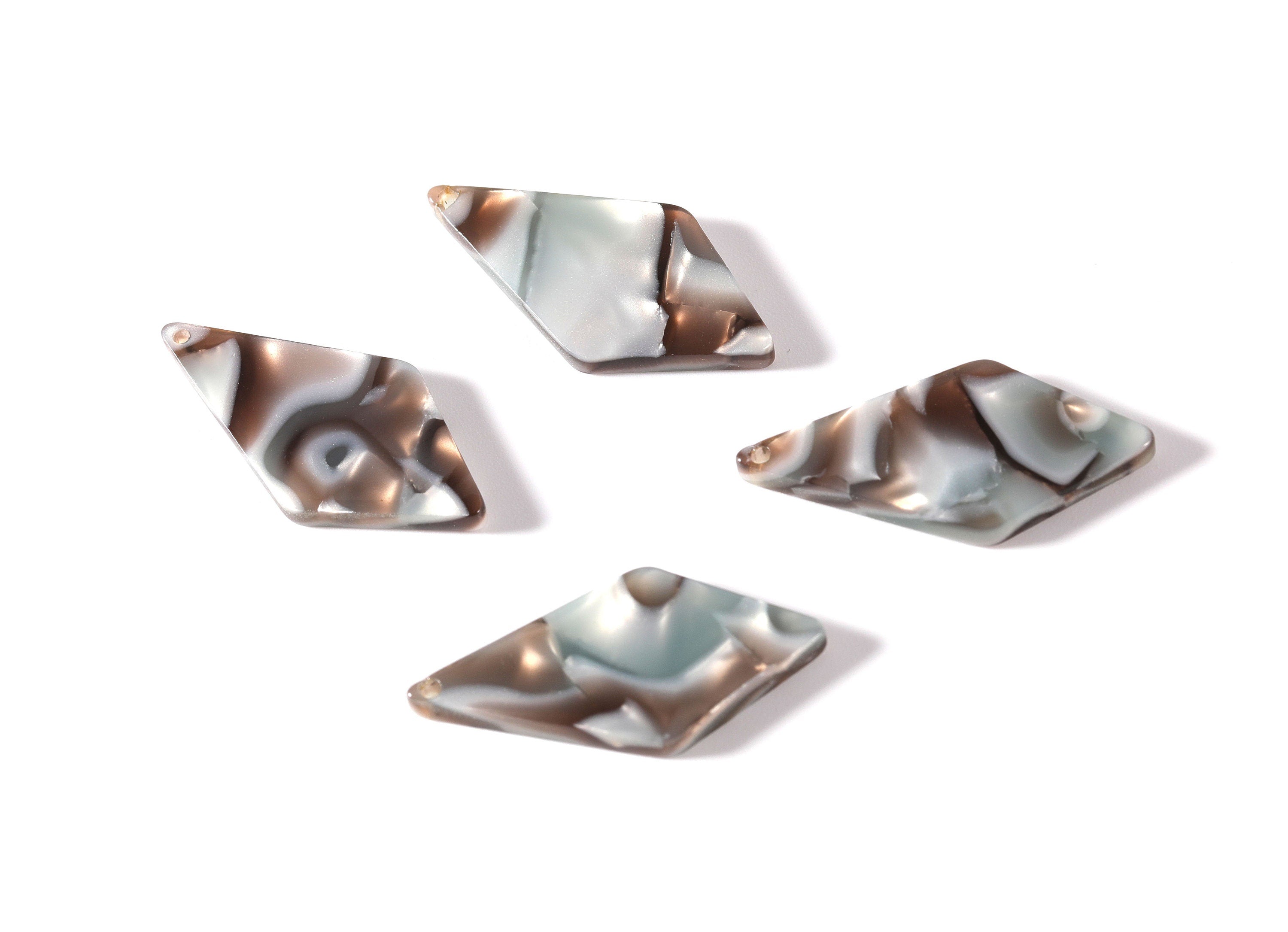 Acetate Diamond Charms - Diamond Earrings and Pendant - Earring Findings - Color Code: A22 - 31x15x2.6mm - AC1067K - DOMEDBAZAAR