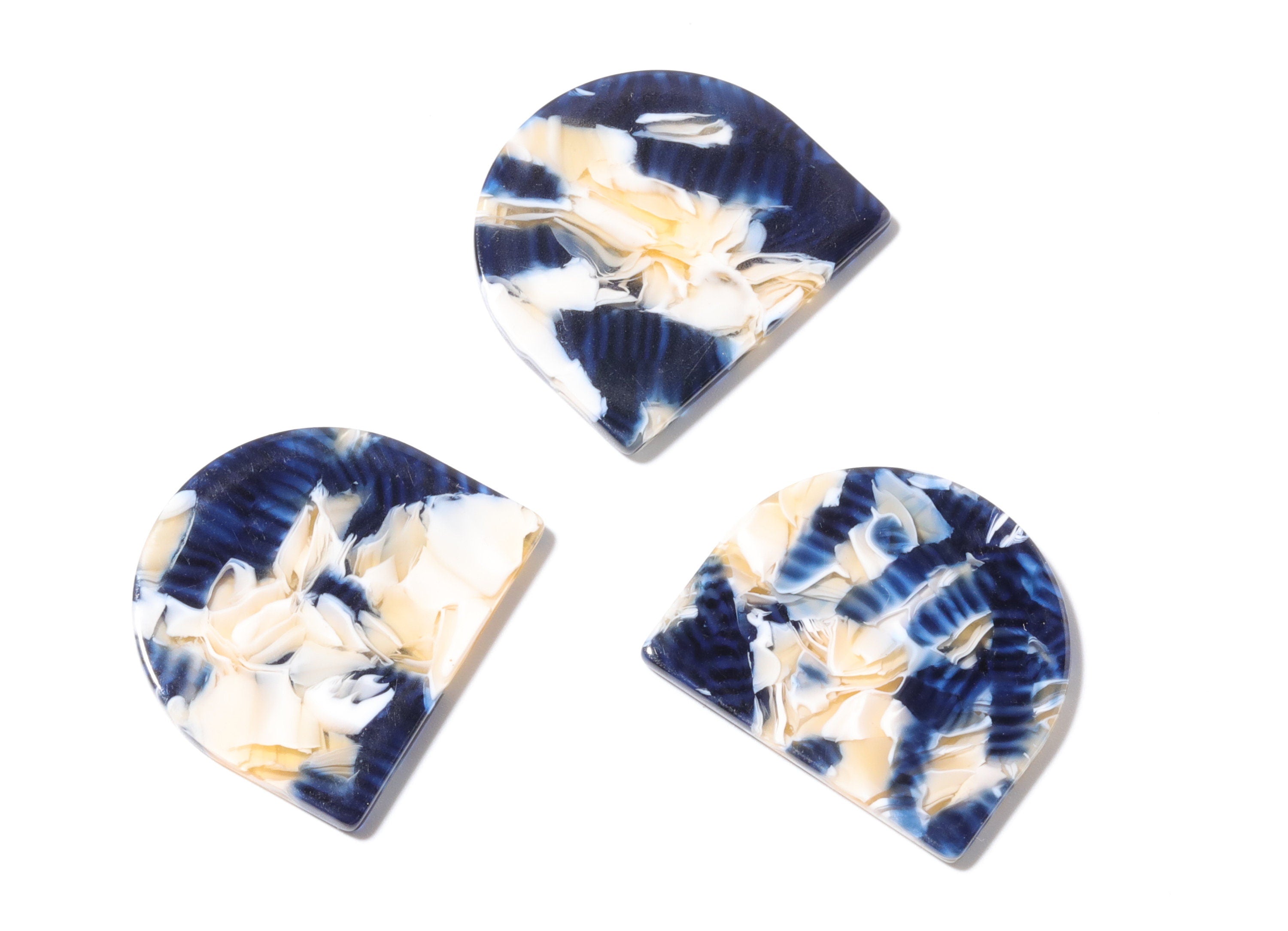 Acetate D Earring Charms - D Pendant - Earring Findings - Jewelry Supplies - Color Code: A27 - 29.5x34.3x2.48mm - AC1381-A27 - DOMEDBAZAAR