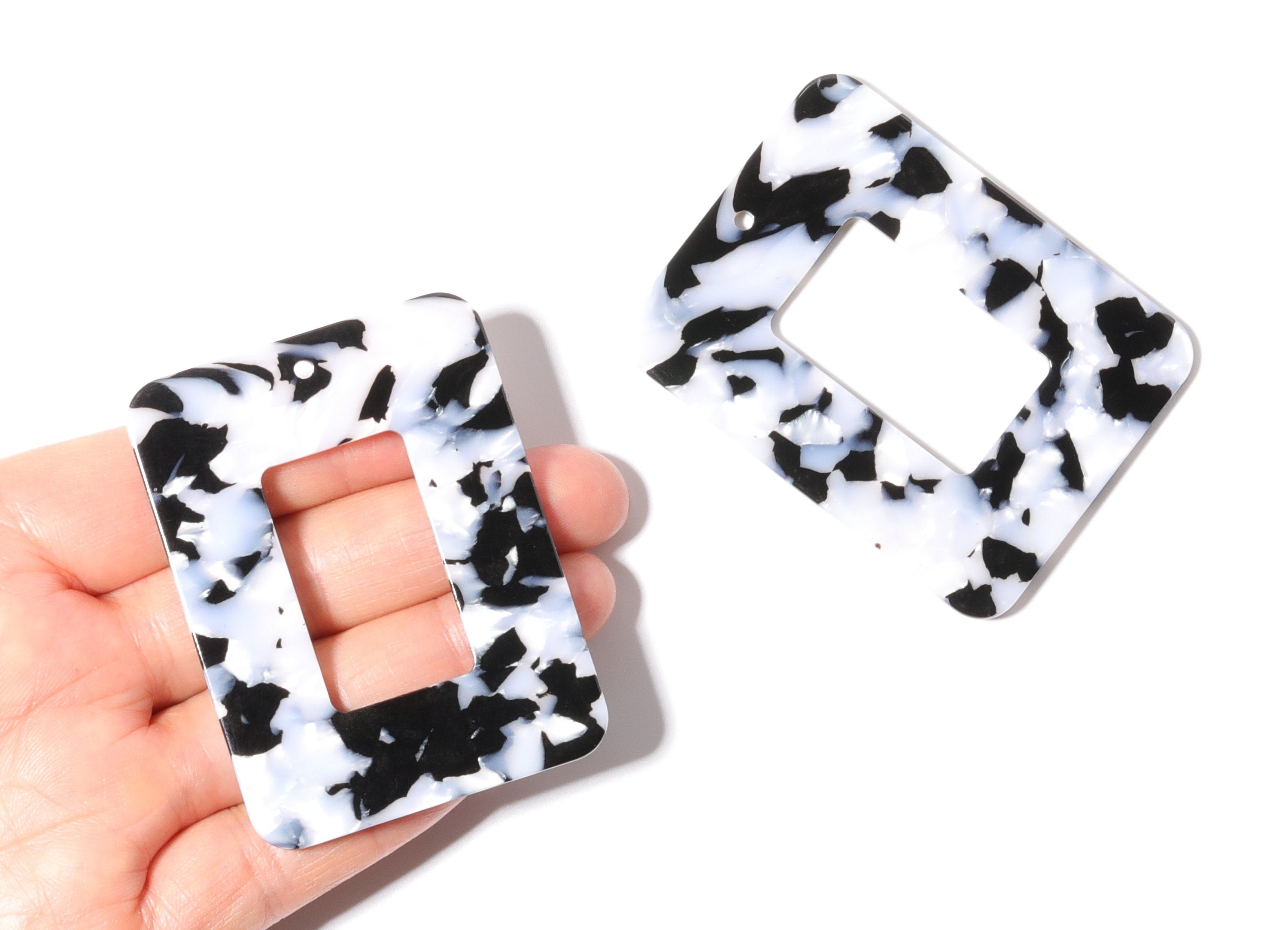 Acetate Rectangle Charms - Rectangle Earring and Pendant - Earring Findings - Jewelry Supplys - Color Code: A15 - 64.6x49.7x2.49mm - AC1106J - DOMEDBAZAAR