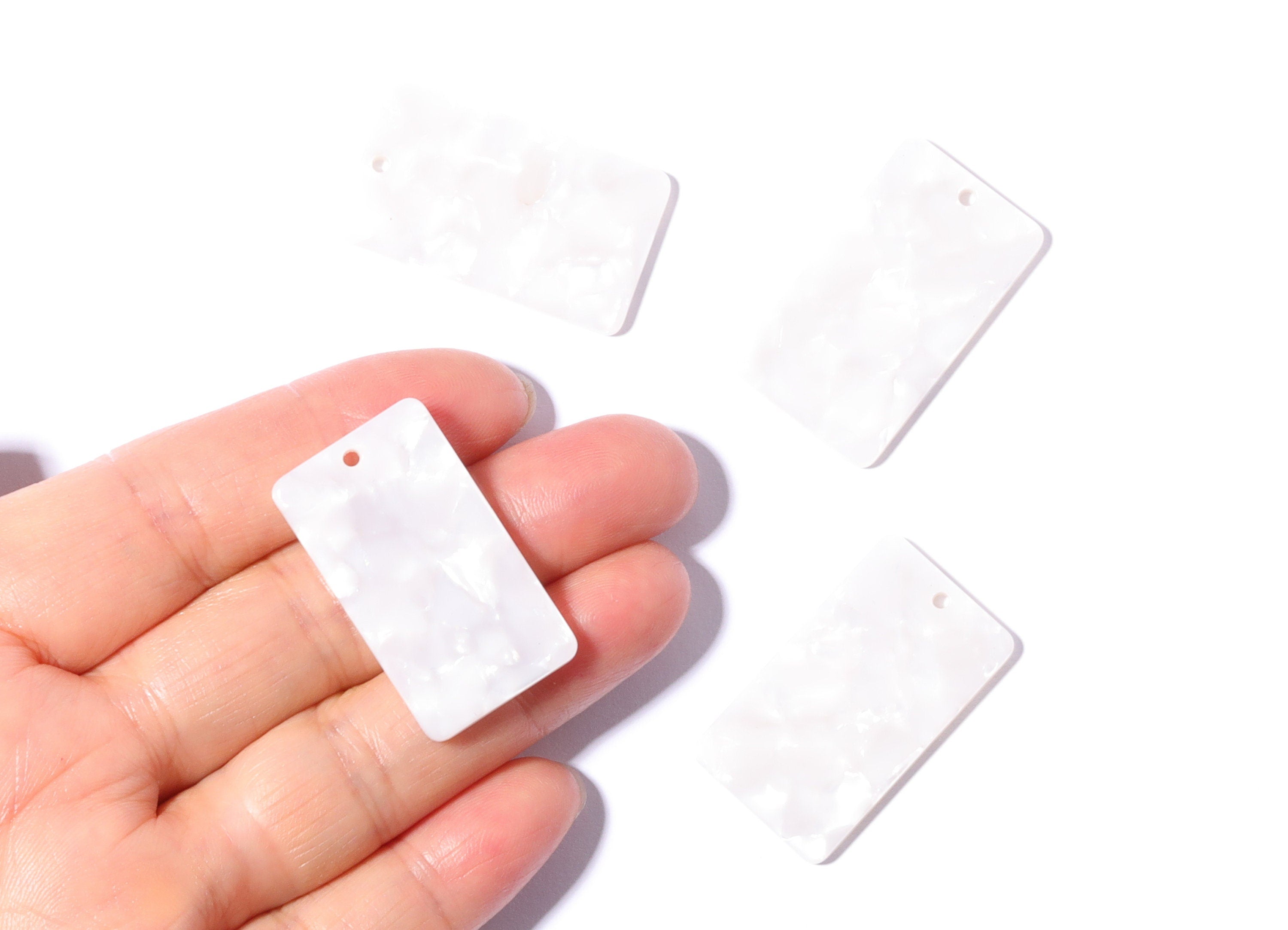 Acetate Rectangle Earring Charms - Rectangle Pendant - Earring Findings - Jewelry Supplies - Color Code: A12 - 33.73x19.46x2.65mm- AC1217A - DOMEDBAZAAR