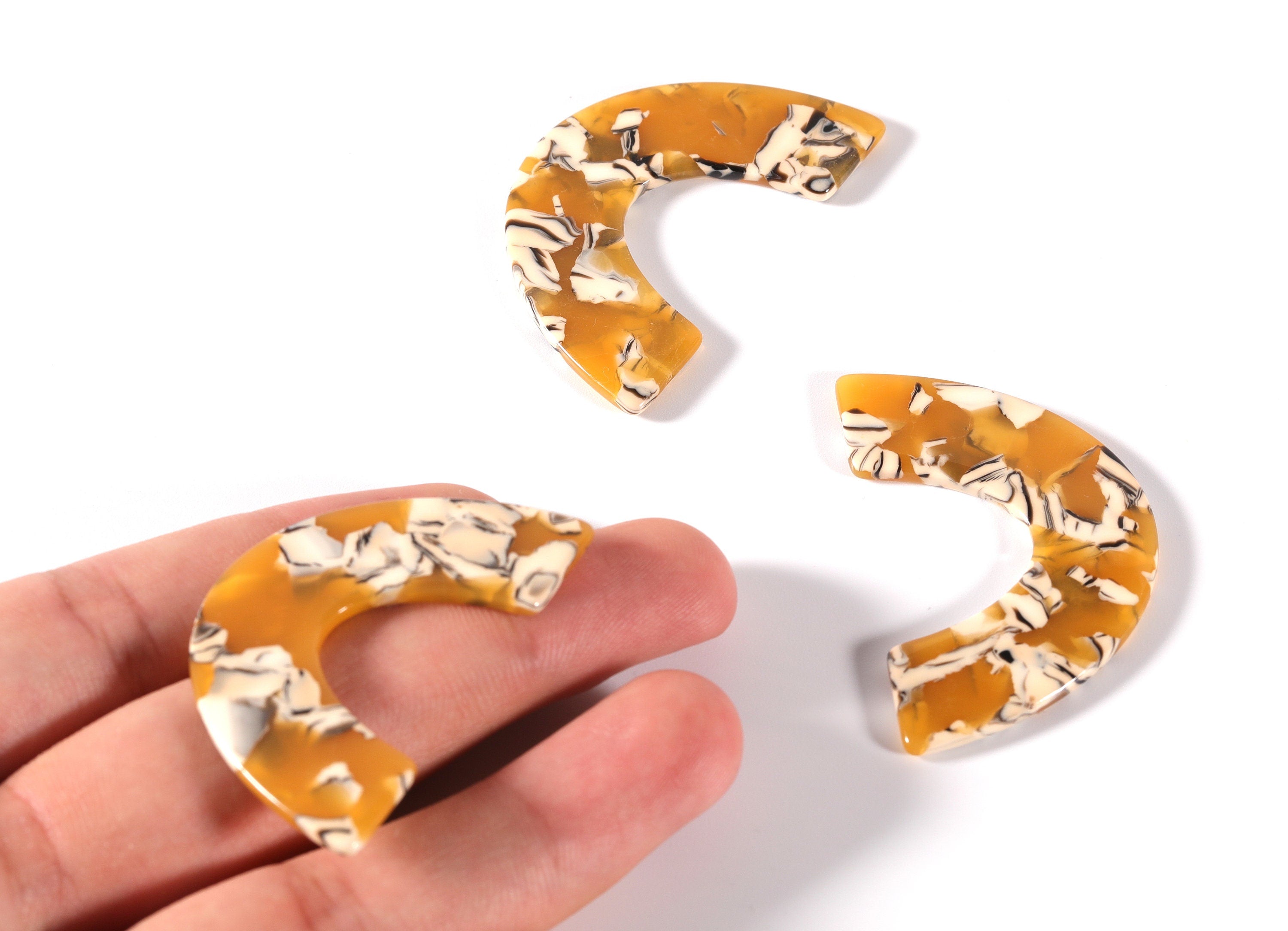 Acetate Large Arch Charms - U Earring and Pendant - Earring Findings - Jewelry Supplys - Color Code: A14 - 47.7x31x2.6mm - AC1115B - DOMEDBAZAAR