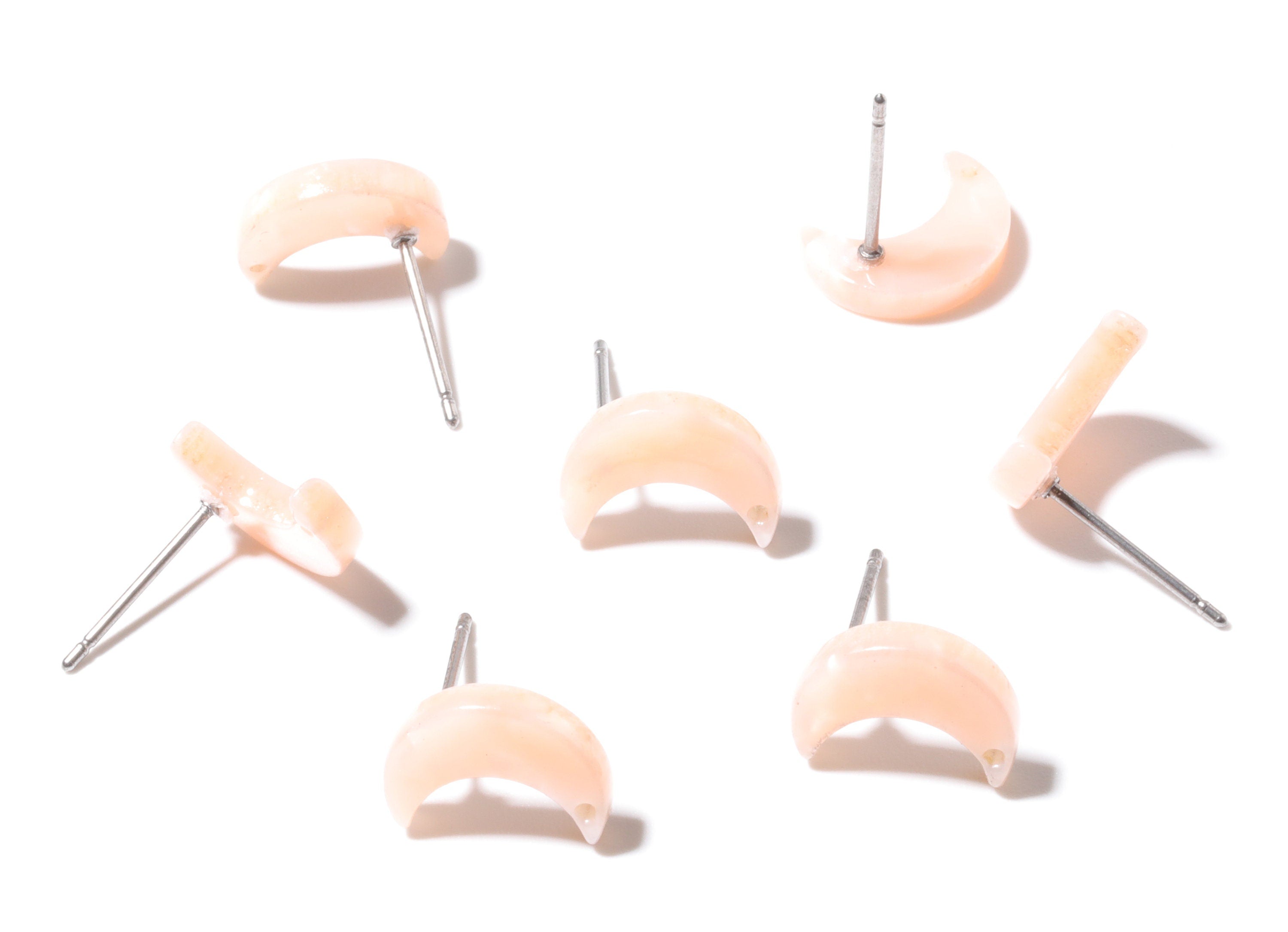 Acetate Moon Earring Stud - Acetate Moon Earring Post - Earring Post - Jewelry Supplies - Color code: A53 - 11.7x8.6x2.65mm - AC1137H - DOMEDBAZAAR