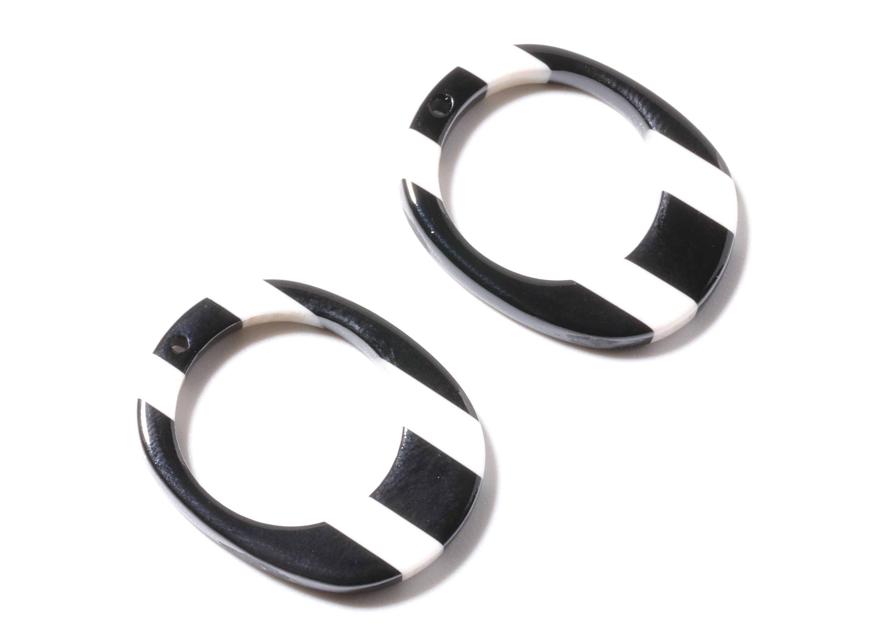 Acetate Oval  Earring Charms - Acrylic Oval Pendant - Earring Findings - Jewelry Supplies - Color Code: A64 - 21.97x17.8x2.5mm - AC1206B - DOMEDBAZAAR