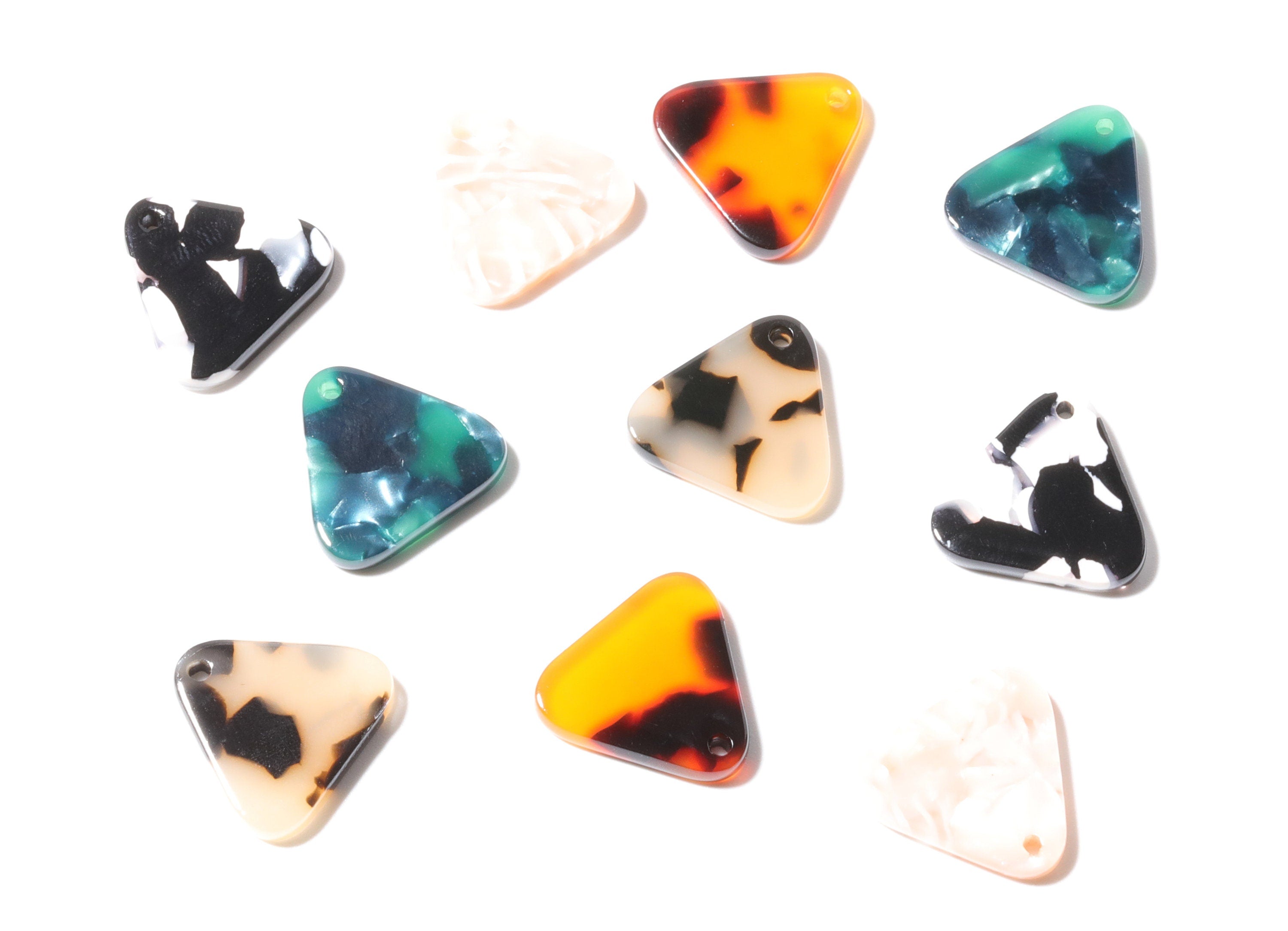 Acrylic Triangle Earring Charms - Acrylic Triangle Pendant - Earring Findings - Jewelry Supplies - 17.6x16.15x2.65mm - AC1207A - DOMEDBAZAAR