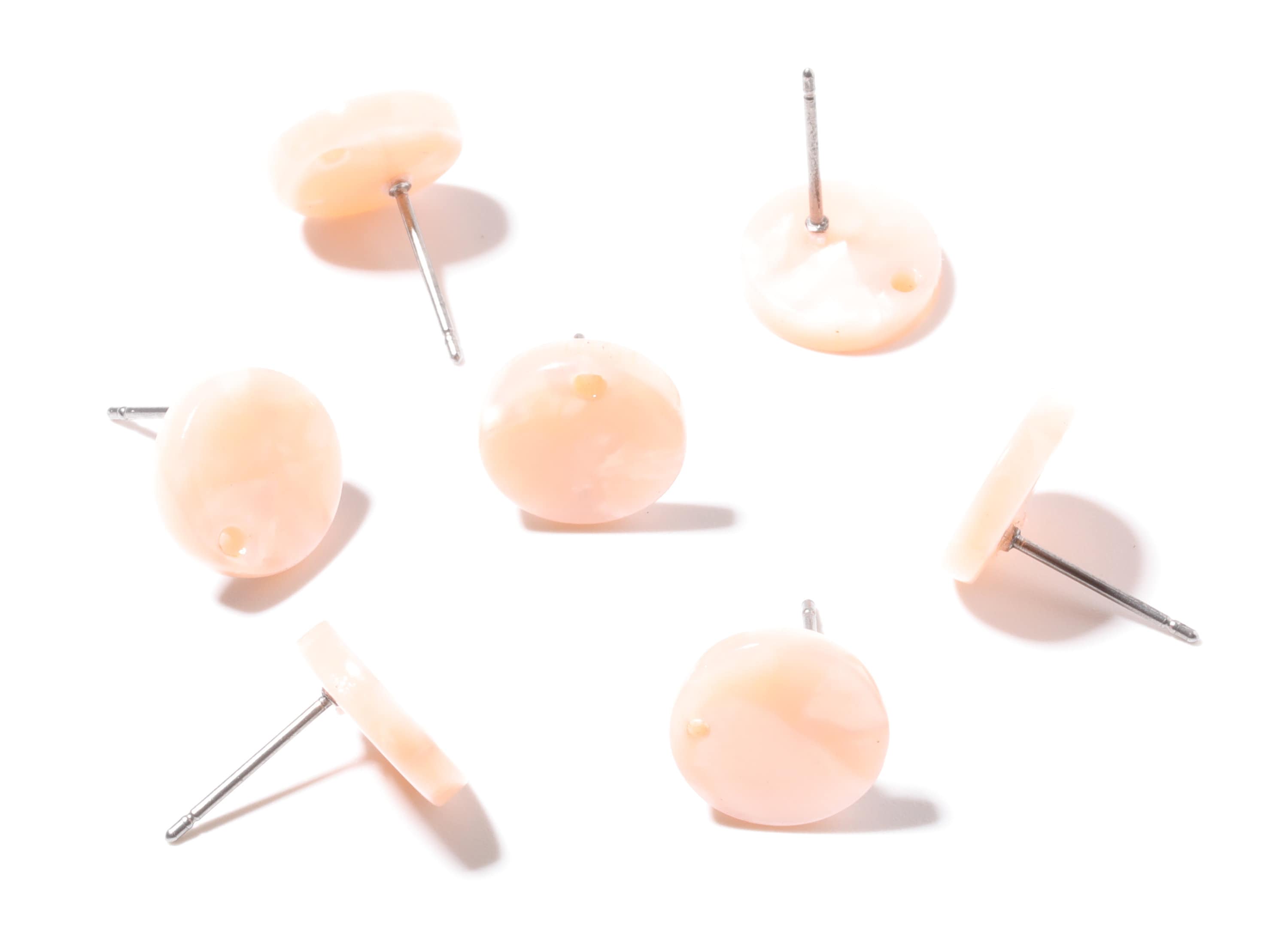 Acetate Round Earring Stud - Round Earring Post and Stud - Earring Findings - Color code: A53 - 11.7x11.7x2.6mm - AC1139H - DOMEDBAZAAR