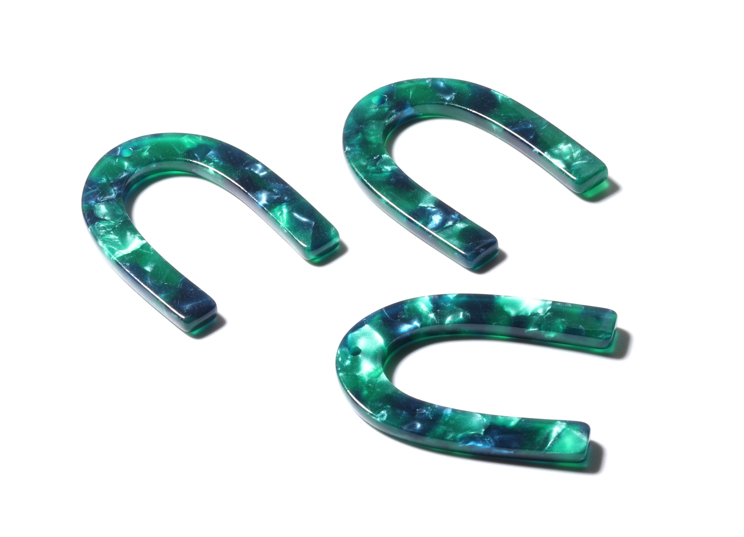 Acetate U Charm - U Earring and Pendant - Earring Findings - Jewelry Supplys - Color Code: A13 - 34.61x26.25x2.55mm - AC1114CC - DOMEDBAZAAR