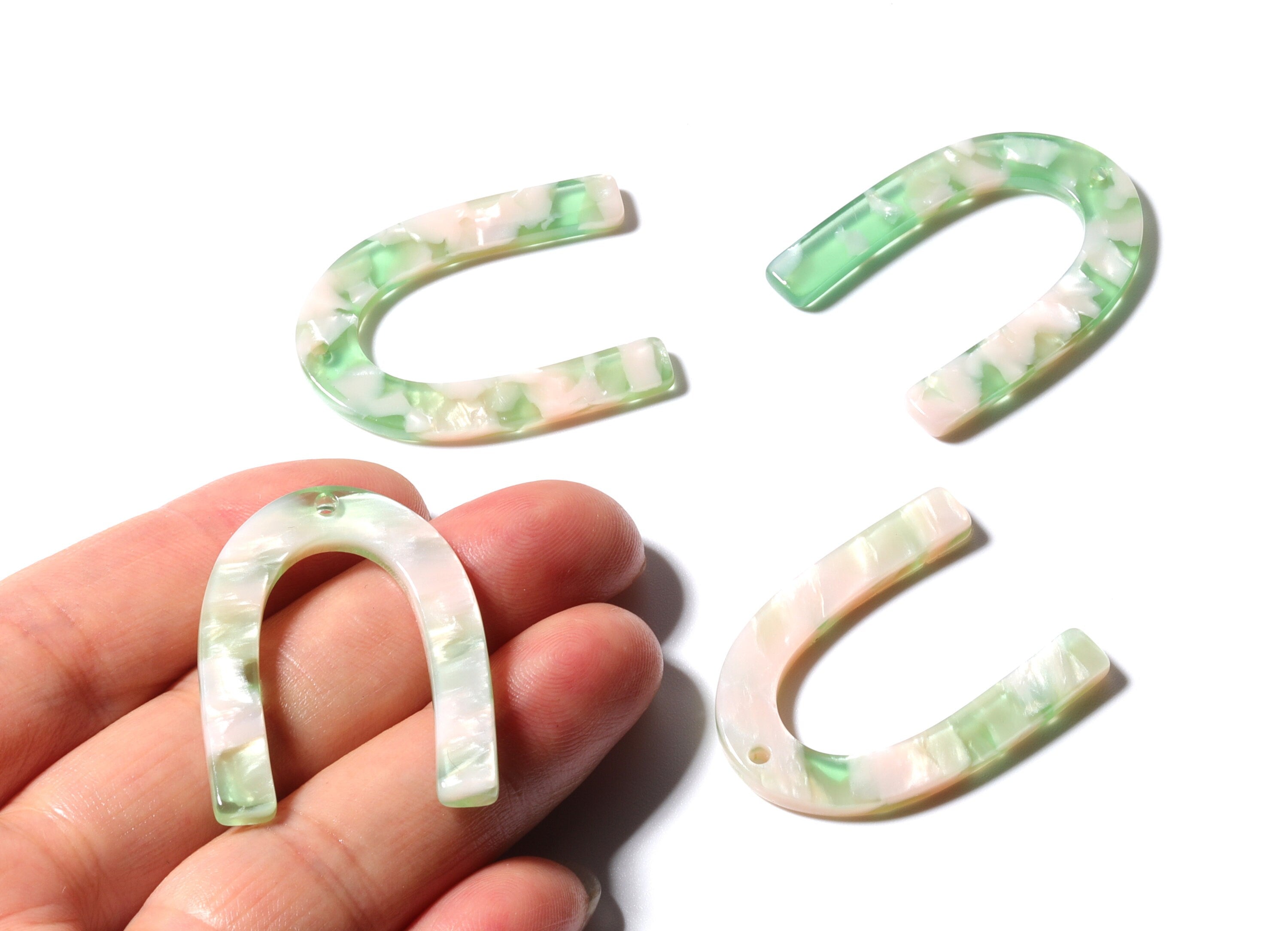 Acetate U Charm - U Earring and Pendant - Earring Findings - Jewelry Supplys - Color Code: A38 - 34.61x26.25x2.55mm - AC1114QQ - DOMEDBAZAAR