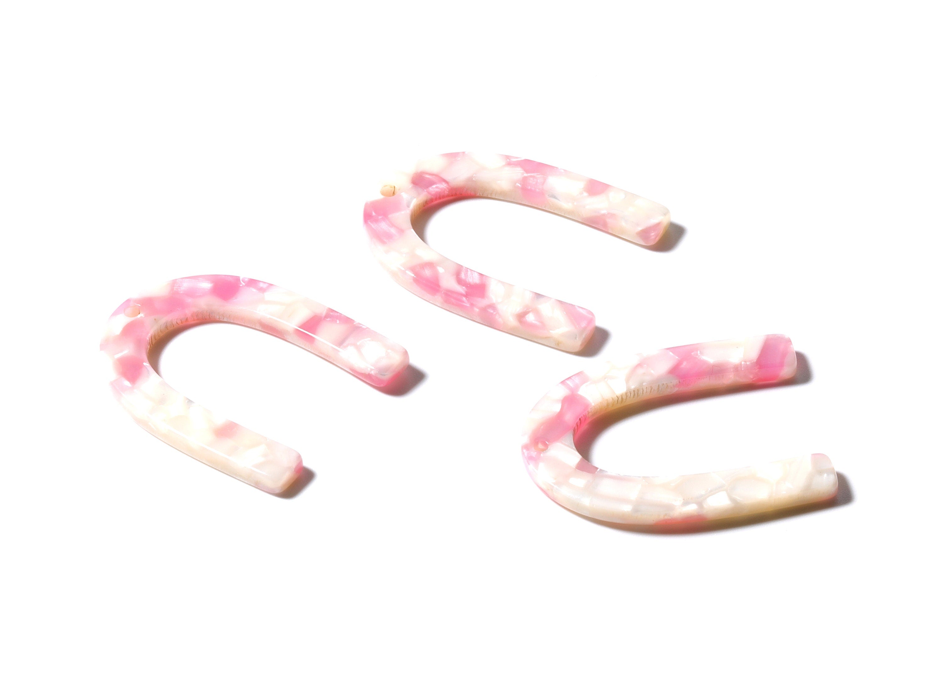 Acetate U Charm - U Earring and Pendant - Earring Findings - Jewelry Supplys - Color Code: A105 - 34.61x26.25x2.55mm - AC1114SS - DOMEDBAZAAR