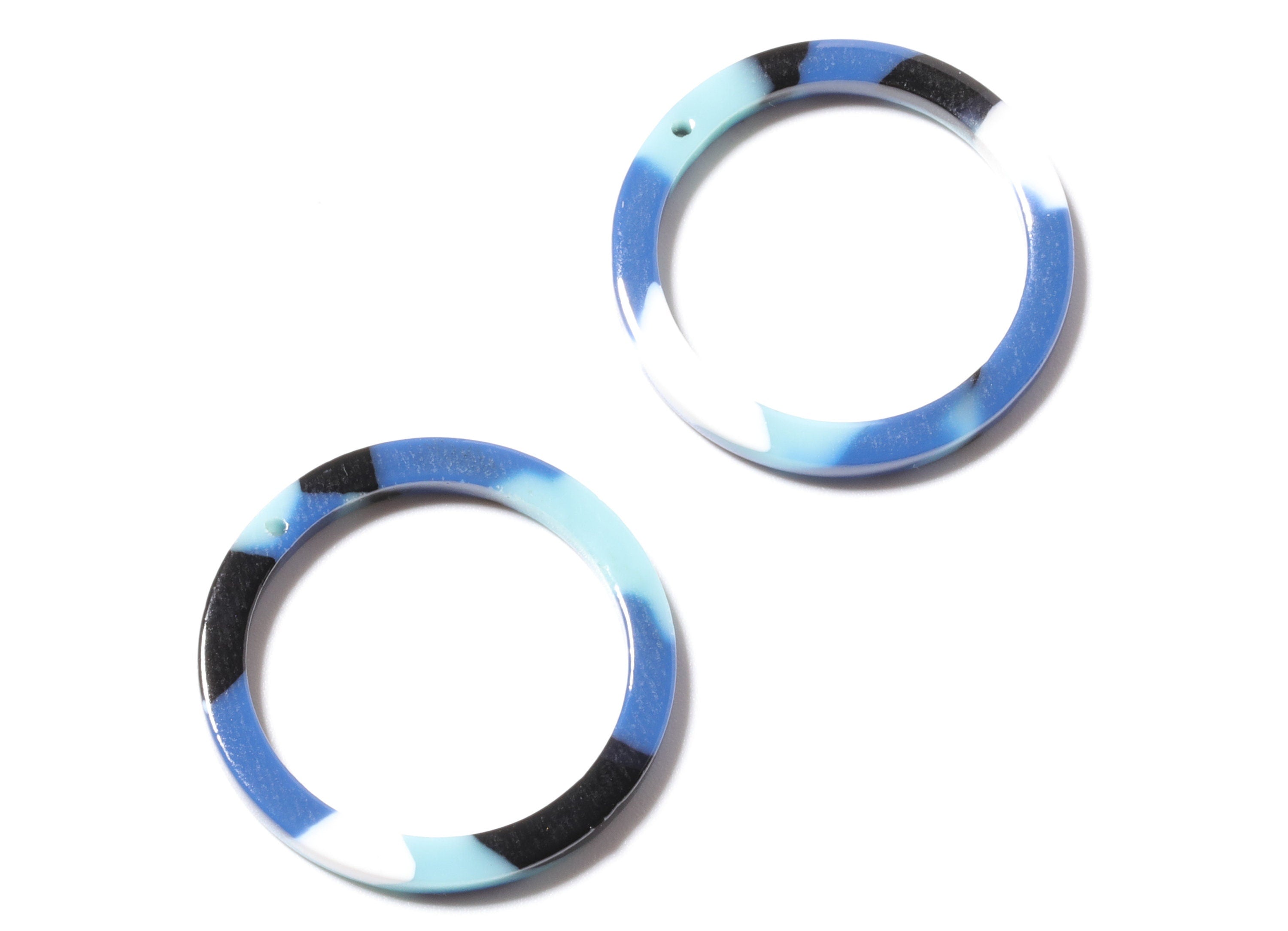 Acetate Circle Charms - Circle Pendant - Earring Findings - Jewelry Supplies - Color Code: A16 - 27x27x2.85mm - AC1154F - DOMEDBAZAAR