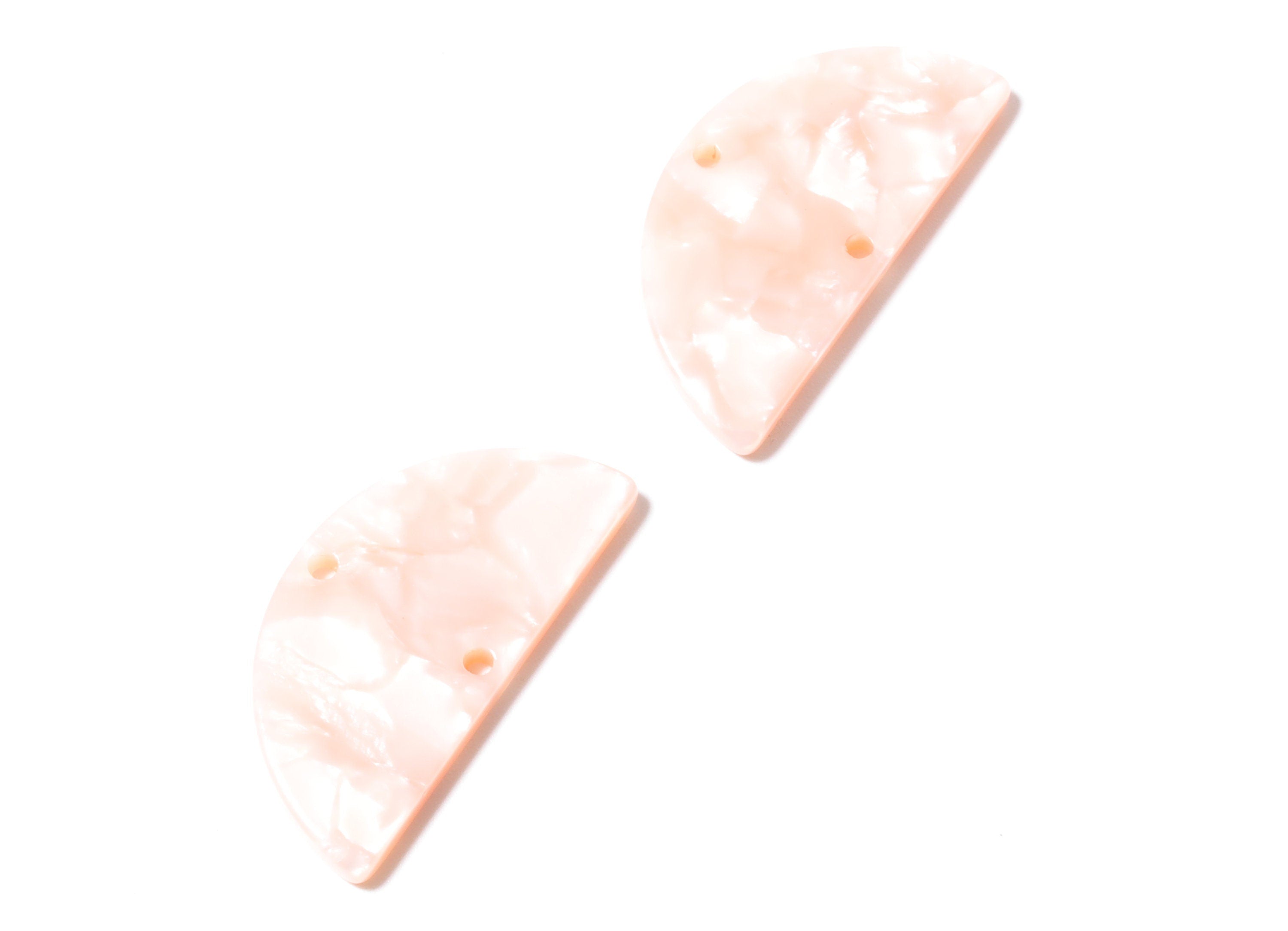 Acetate Semicircle Connectors Charms - 2 Holes - Semicircle Earrings - Earring Findings - Color code: A53 - 30x15x2.5mm - AC1061-A53 - DOMEDBAZAAR