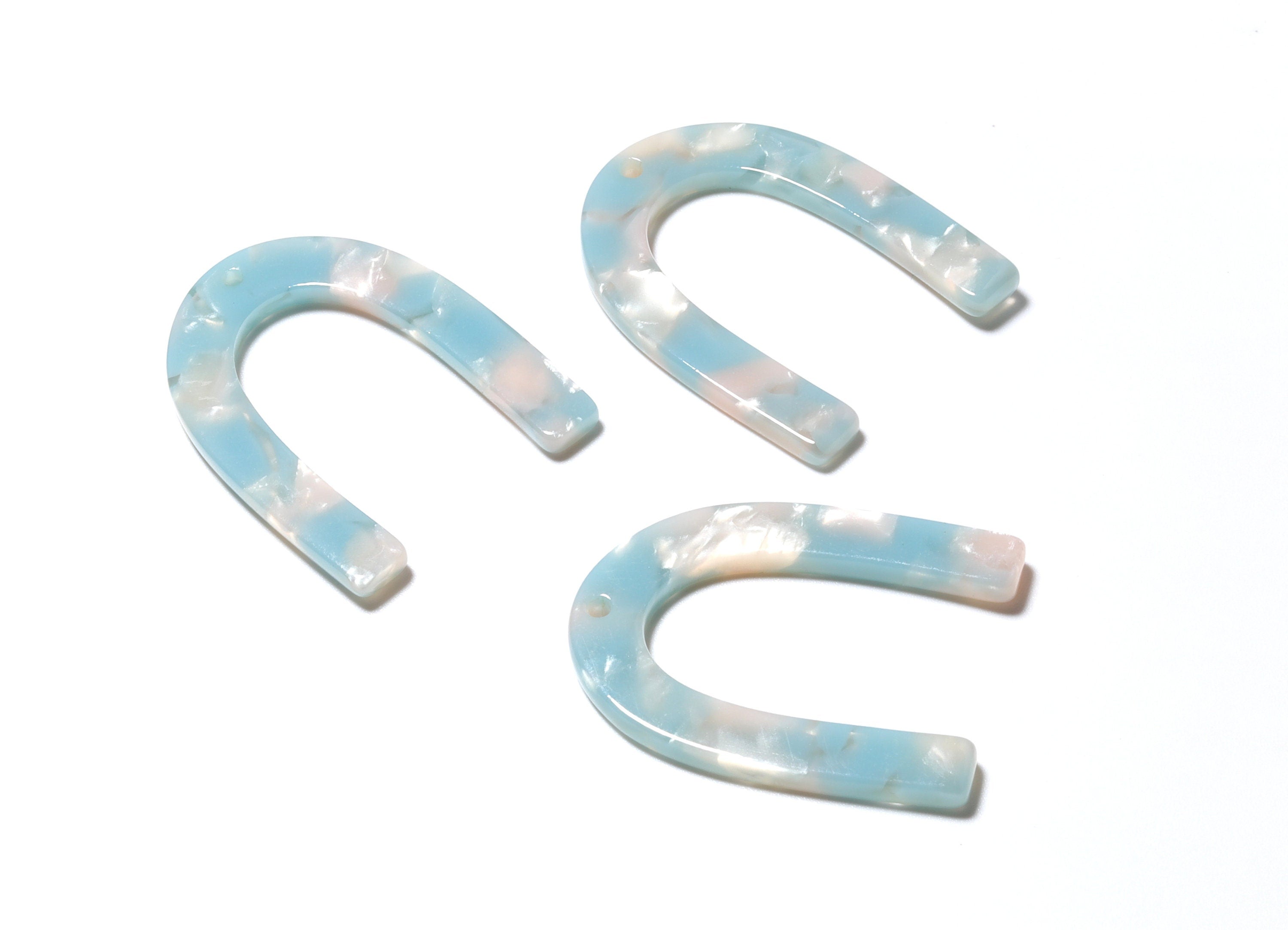 Acetate U Charm - U Earring and Pendant - Earring Findings - Jewelry Supplys - Color Code: A36 - 34.61x26.25x2.55mm - AC1114JJ - DOMEDBAZAAR