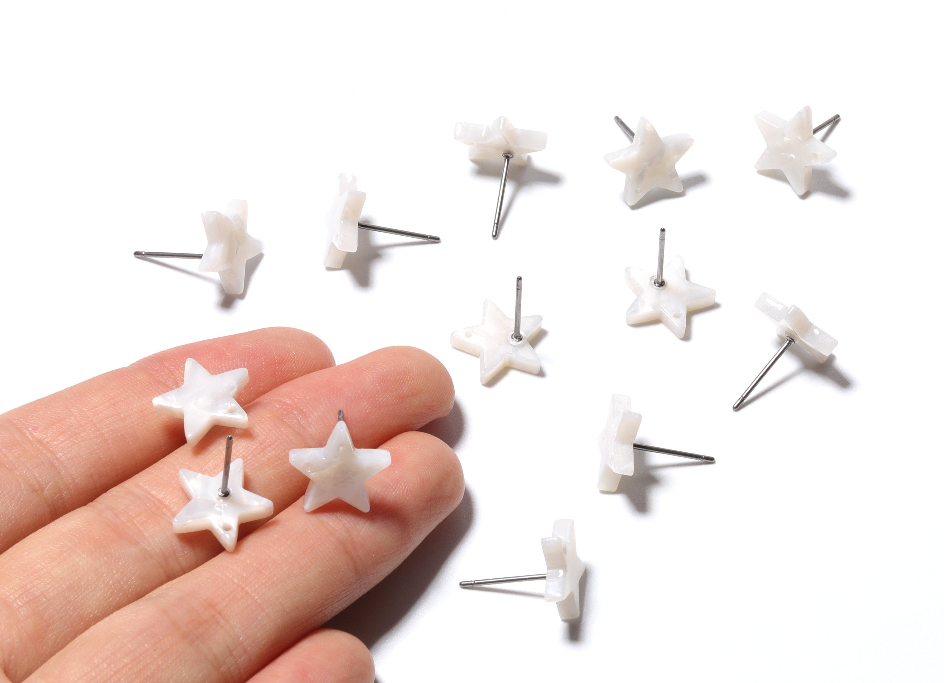 Acetate Star Earring Stud - Acetate Star Earring Post - Earring Post - Jewelry Supplies - Color Code: A12 - 12.8x11.5x2.6mm - AC1138B - DOMEDBAZAAR