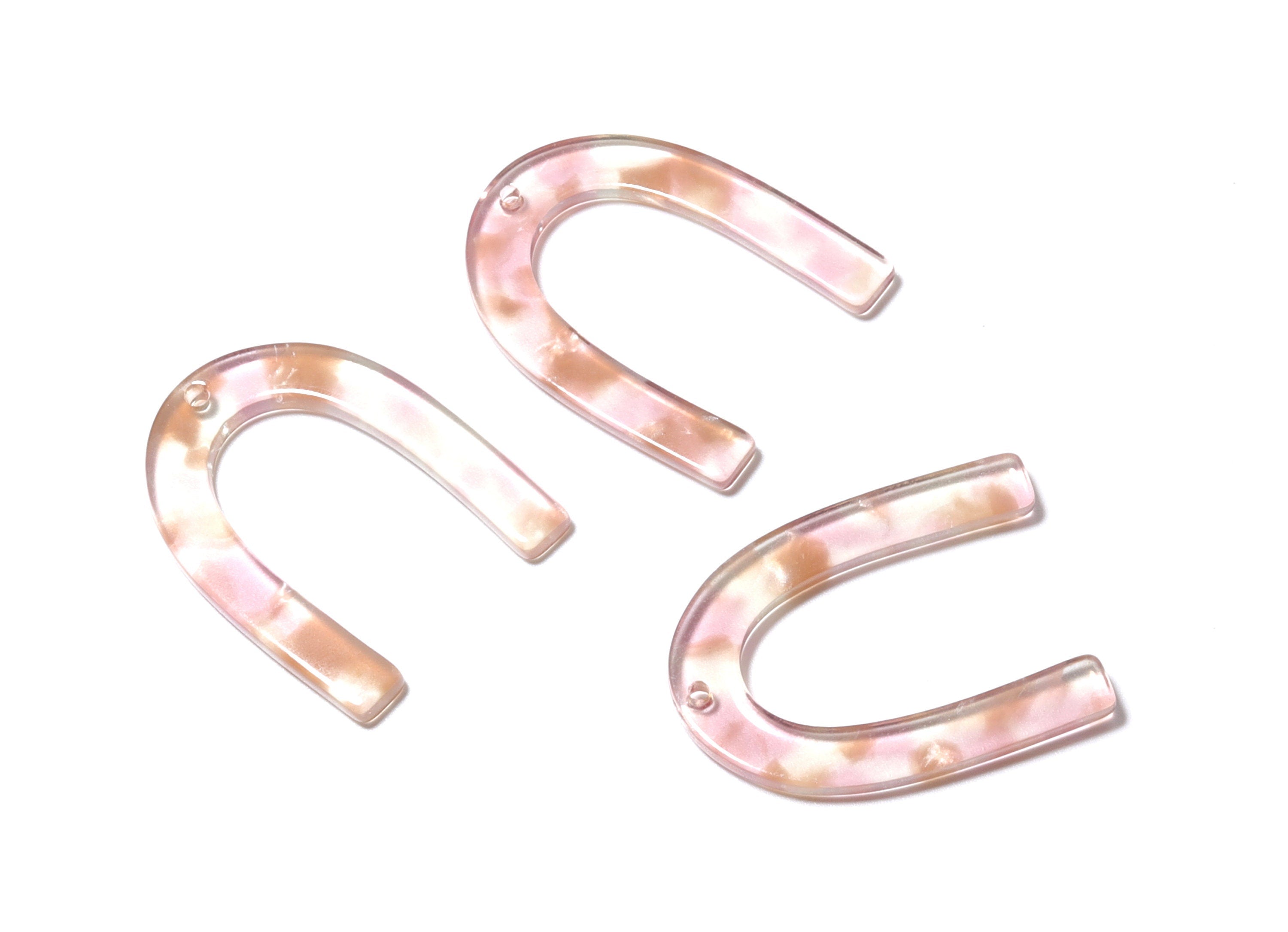 Acetate U Charm - U Earring and Pendant - Earring Findings - Jewelry Supplys - Color Code: A45 - 34.61x26.25x2.55mm - AC1114FF - DOMEDBAZAAR