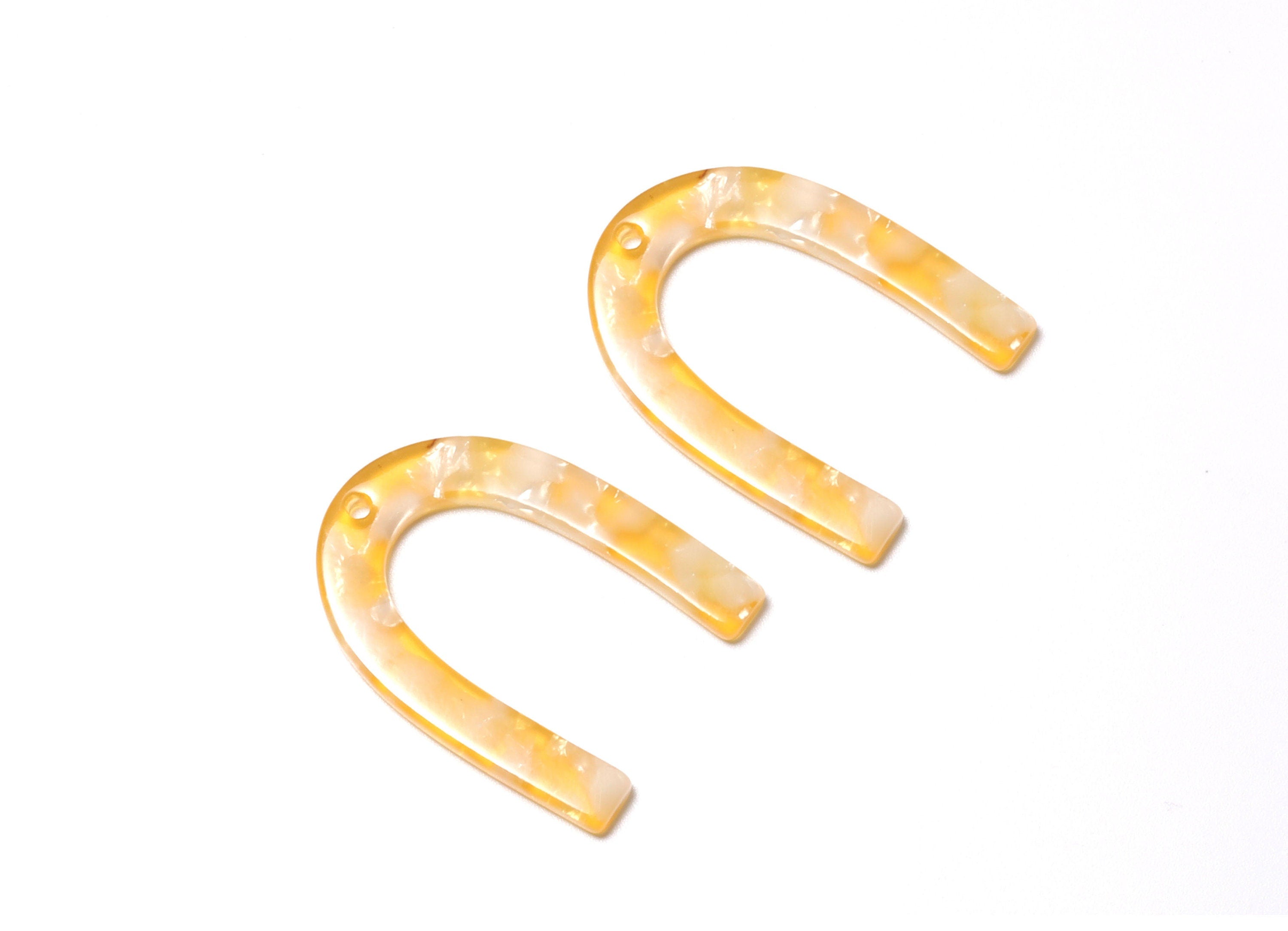 Acetate U Charm - U Earring and Pendant - Earring Findings - Jewelry Supplys - Color Code: A43 - 34.61x26.25x2.55mm - AC1114HH - DOMEDBAZAAR