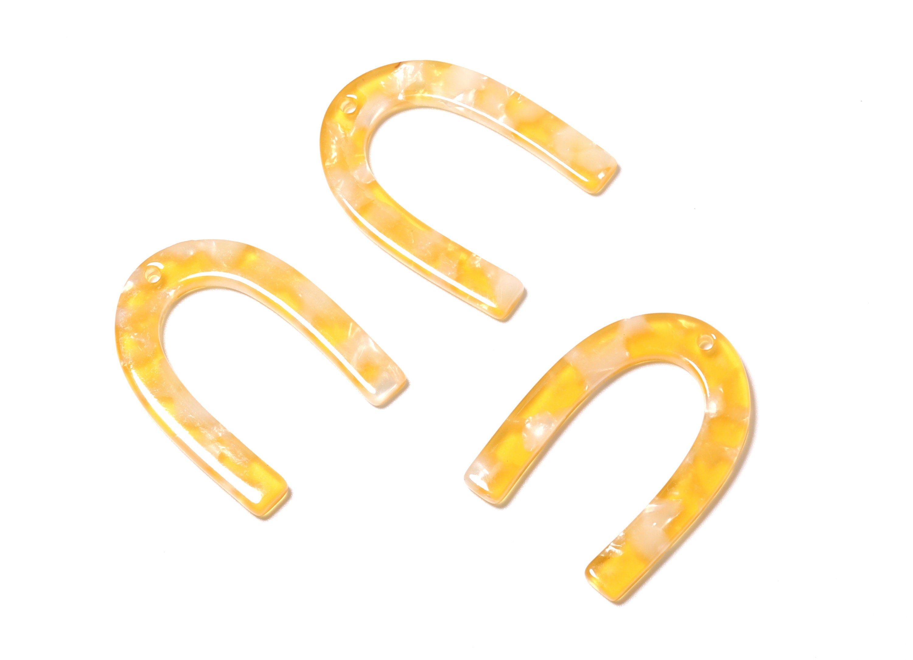 Acetate U Charm - U Earring and Pendant - Earring Findings - Jewelry Supplys - Color Code: A43 - 34.61x26.25x2.55mm - AC1114HH - DOMEDBAZAAR