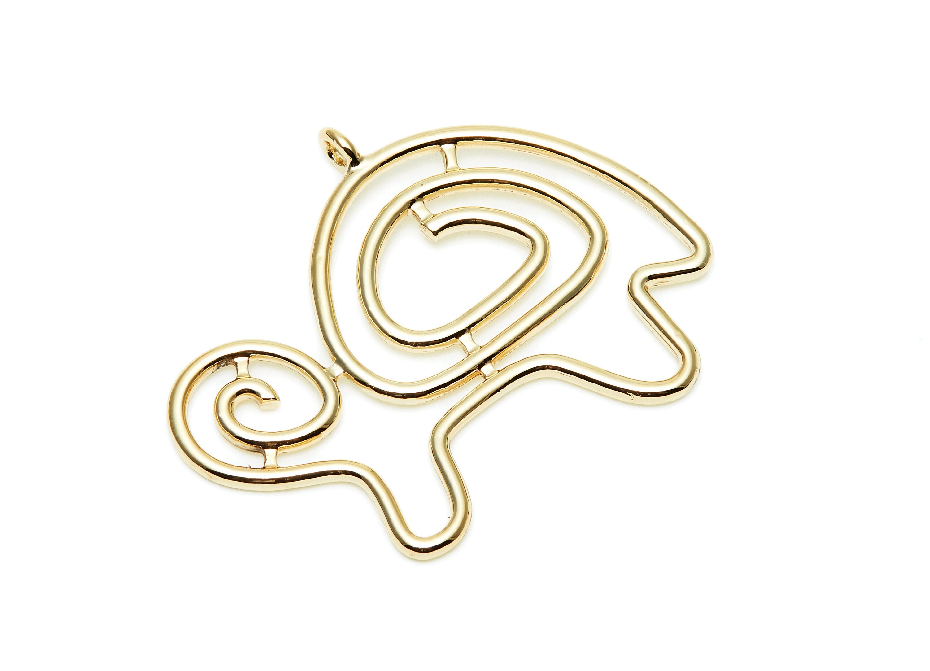 Big Turtle Shaped Charms- Zinc Alloy Earring Finding - Gold Tone - Alloy Pendant for Necklace - Jewelry Supply - 46.1x35.48x2.34mm - ZZ1272G - DOMEDBAZAAR