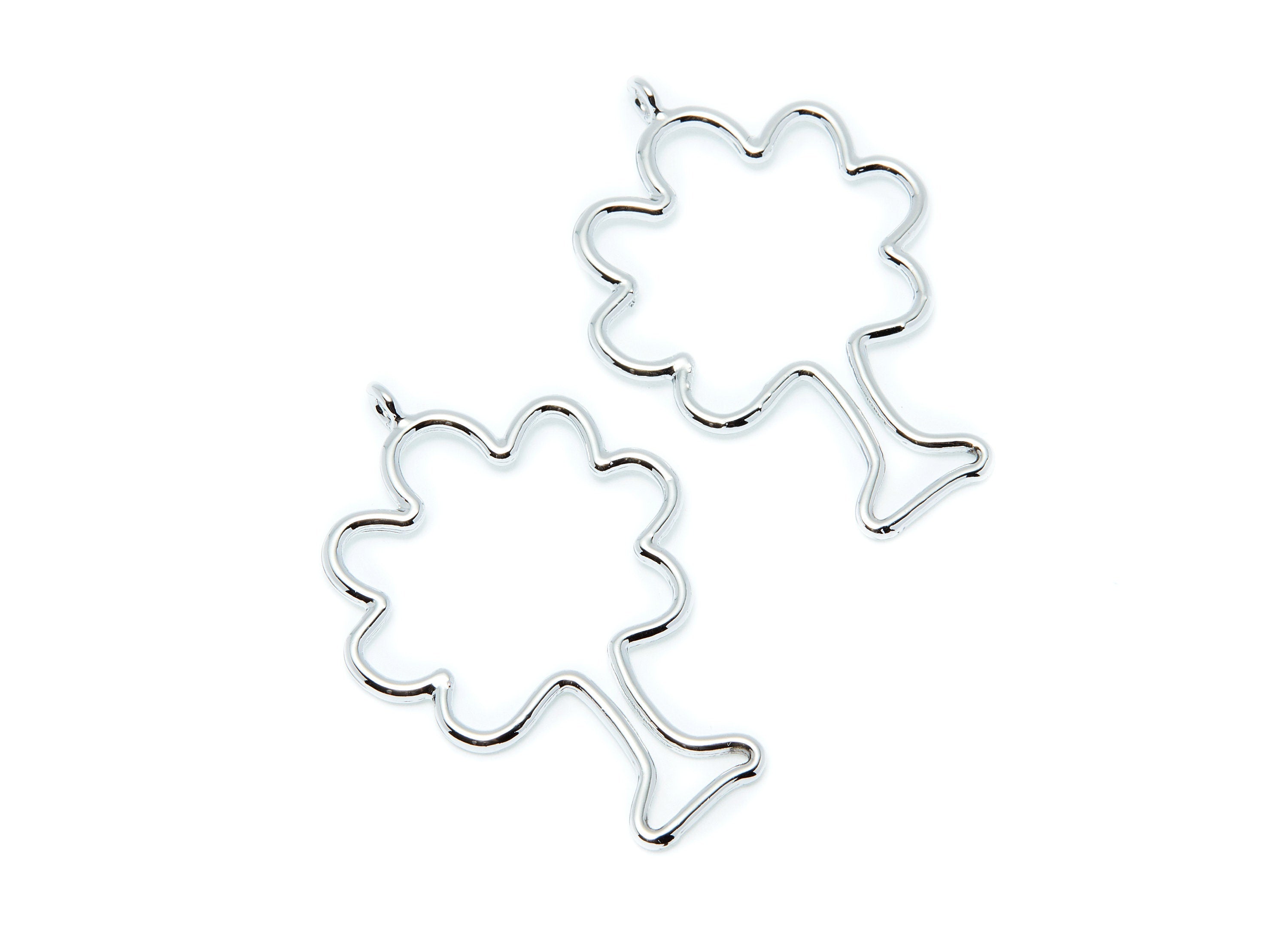 Big Tree Shaped Charms- Zinc Alloy Earring Finding - Nickel / Silver Tone - Alloy Pendant for Necklace - 47.5x31.48x2.11mm - ZZ1288N - DOMEDBAZAAR