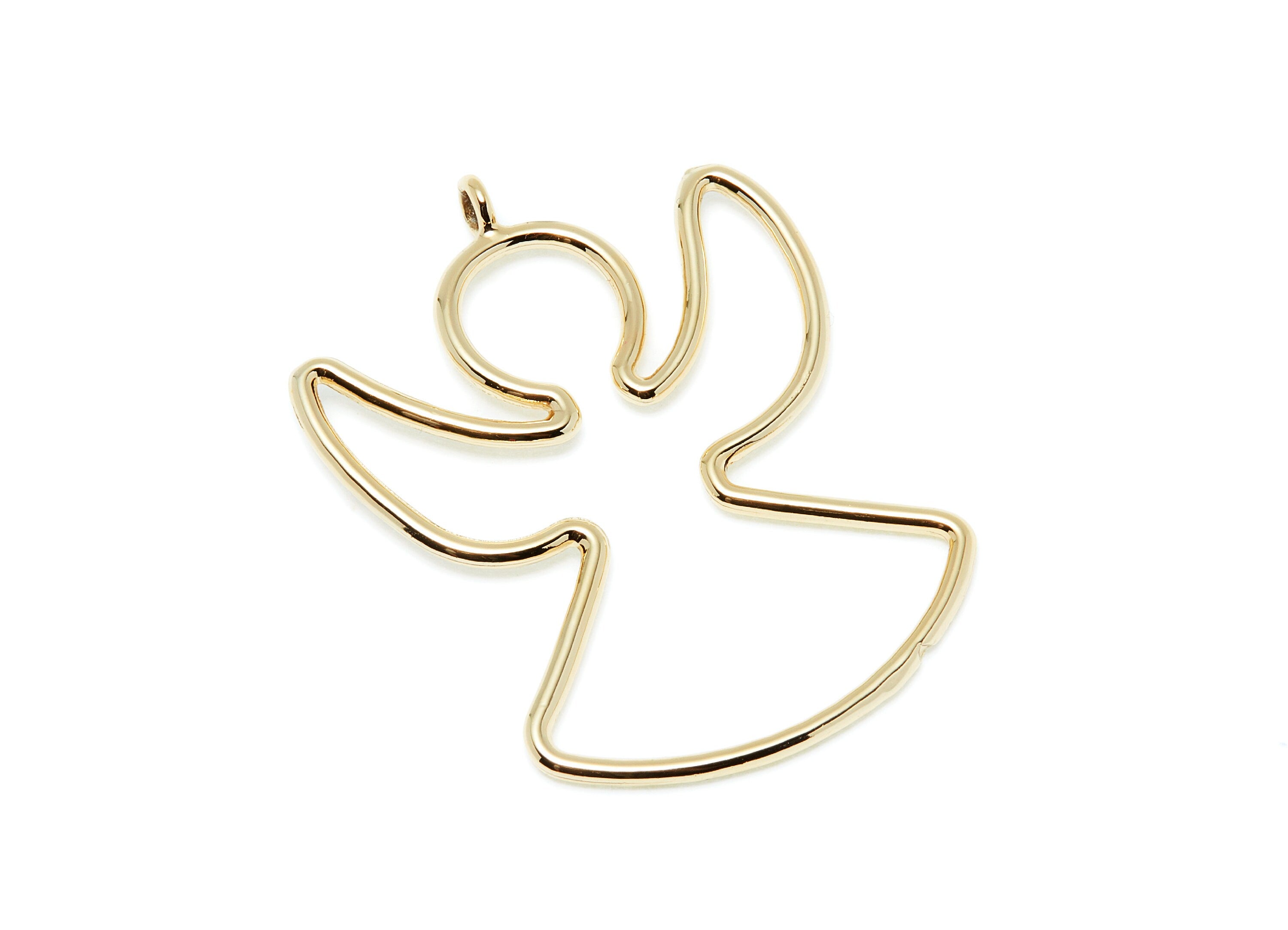 Big Angle Shaped Charms- Zinc Alloy Earring Finding - Gold Tone - Alloy Pendant for Necklace - 44.27x32.6x2.1mm - ZZ1290G - DOMEDBAZAAR