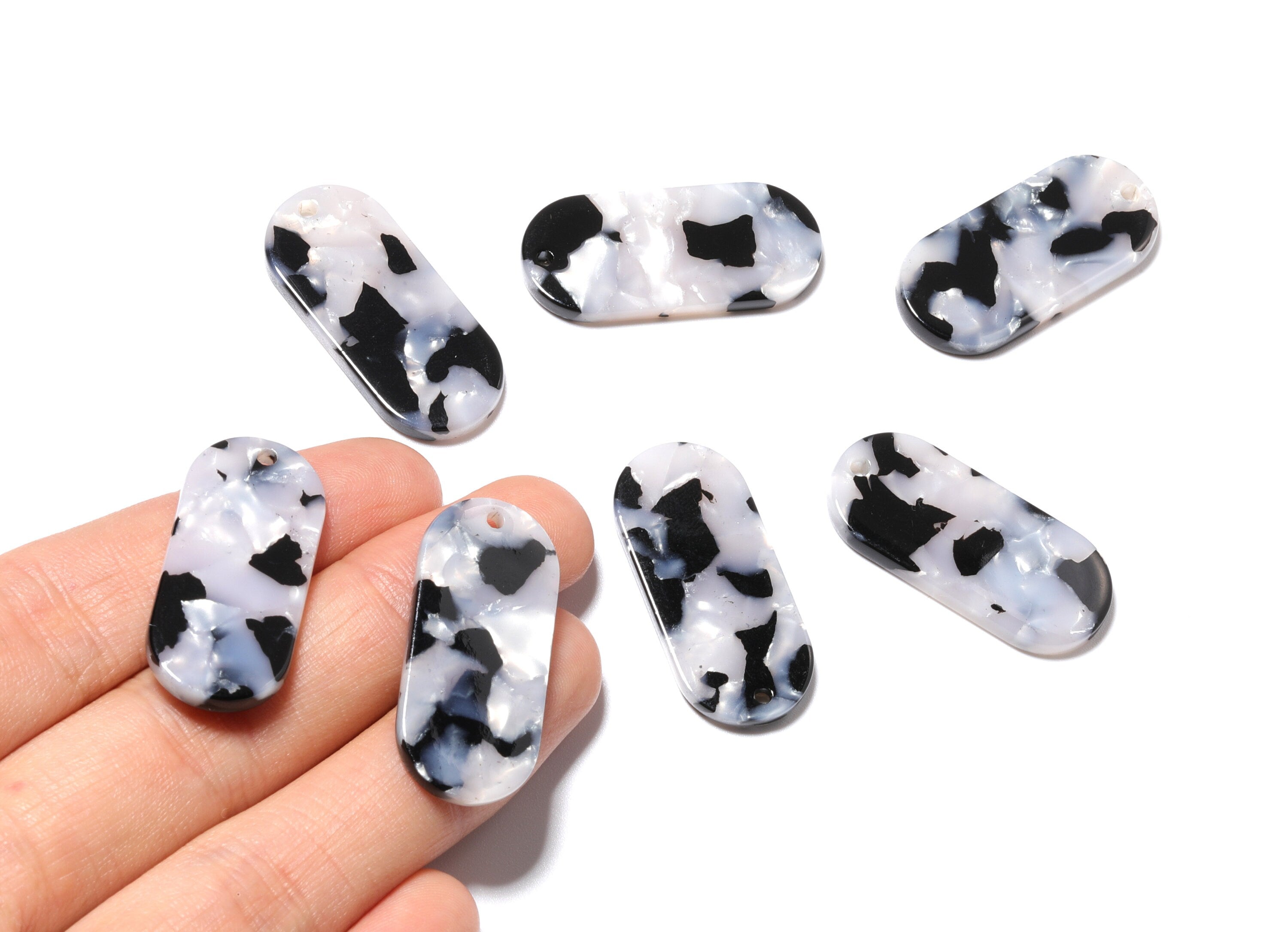 Acetate Oval Charms - Oval Earrings and Pendant - Earring Findings - Jewelry Supplys - Color Code: A15 - 30.65x13.76x2.66mm - AC1134E - DOMEDBAZAAR