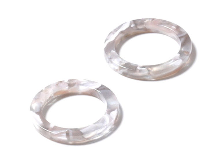 Acetate Hoop Earring Charms - Acrylic Circle Pendant - Earring Findings - Jewelry Supplies - Color Code: A20 - 21.18x21.18x2.75mm - AC1153E - DOMEDBAZAAR