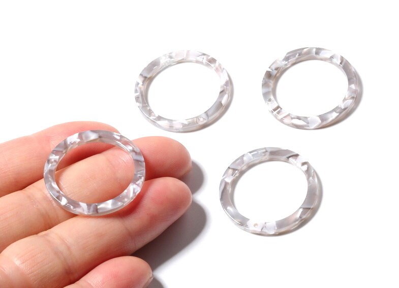 Acetate Circle Earring Charms - Circle Pendant - Earring Findings - Jewelry Supplies - Color Code: A20 - 27x27x2.85mm - AC1154E - DOMEDBAZAAR
