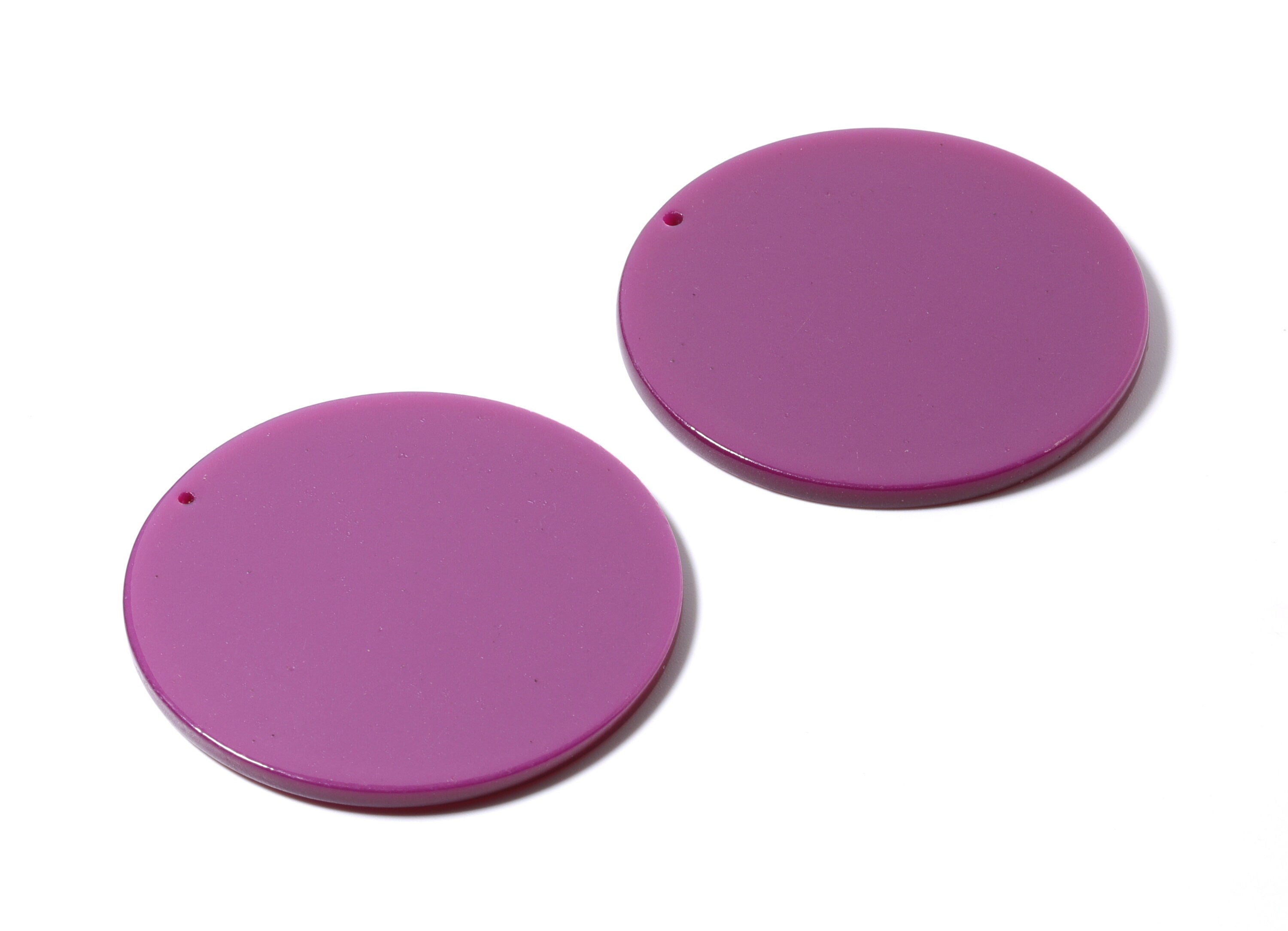 Acetate Round Earring Charms - Acrylic Coin Pendant - Earring Findings - Jewelry Supplies - Color Code: A77- 47.78x47.78x2.75mm - AC1160C - DOMEDBAZAAR