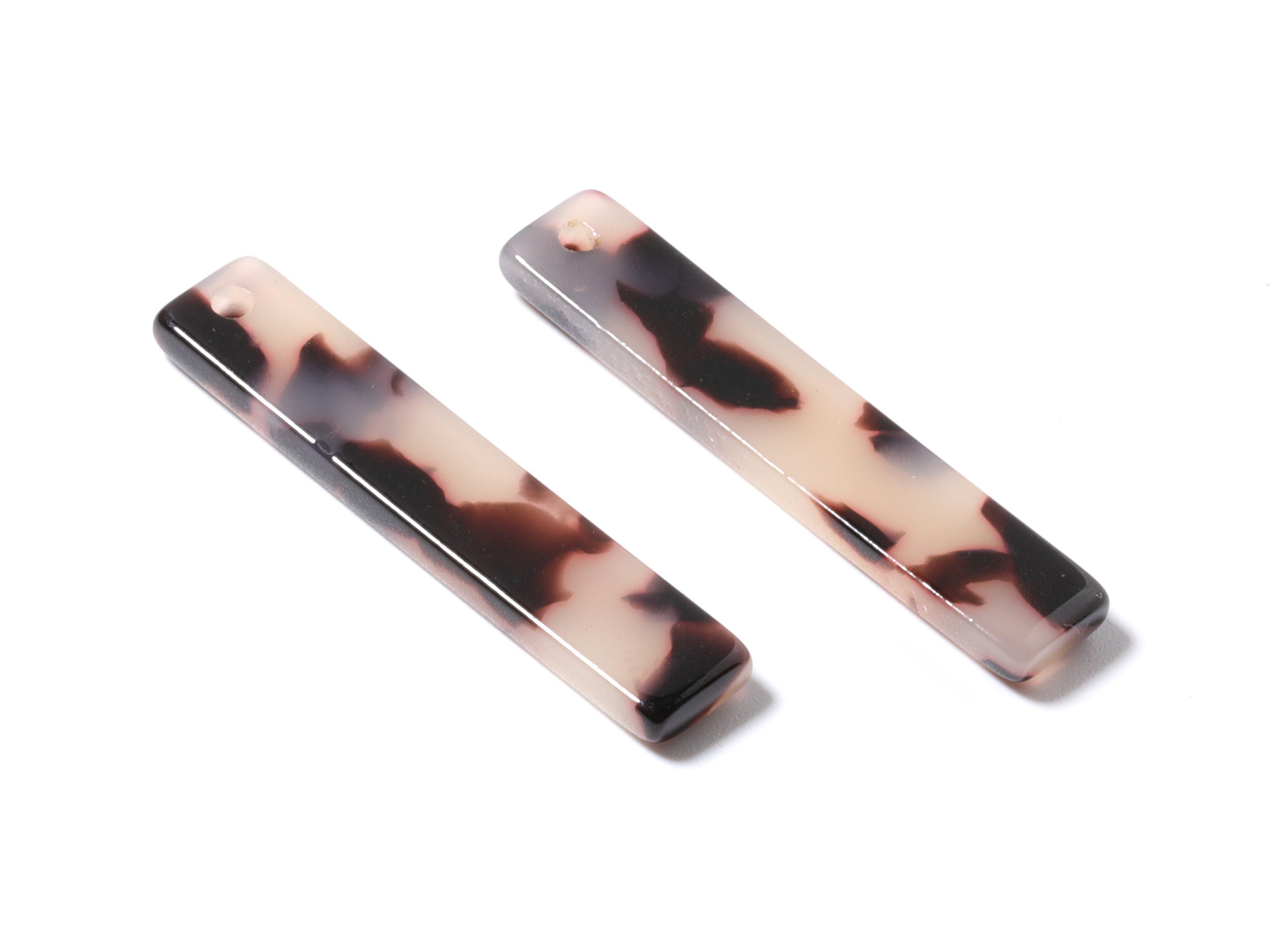 Acetate Stick & Bar Charms - Blonde Tortoise Shell Earrings - Stick Earrings and Pendant - Color Code: A07 - 34x7mm - AC1026L - DOMEDBAZAAR