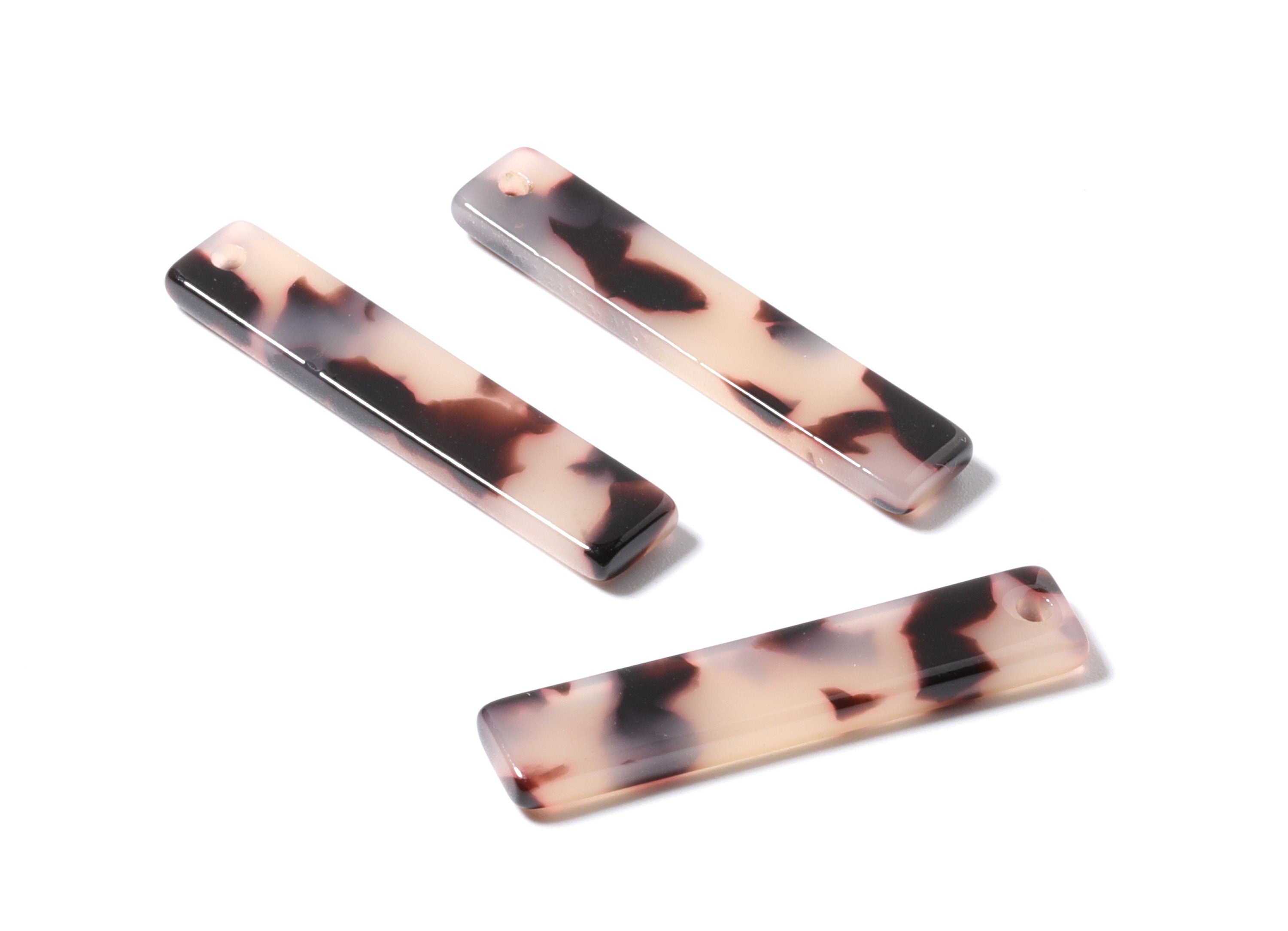 Acetate Stick & Bar Charms - Blonde Tortoise Shell Earrings - Stick Earrings and Pendant - Color Code: A07 - 34x7mm - AC1026L - DOMEDBAZAAR
