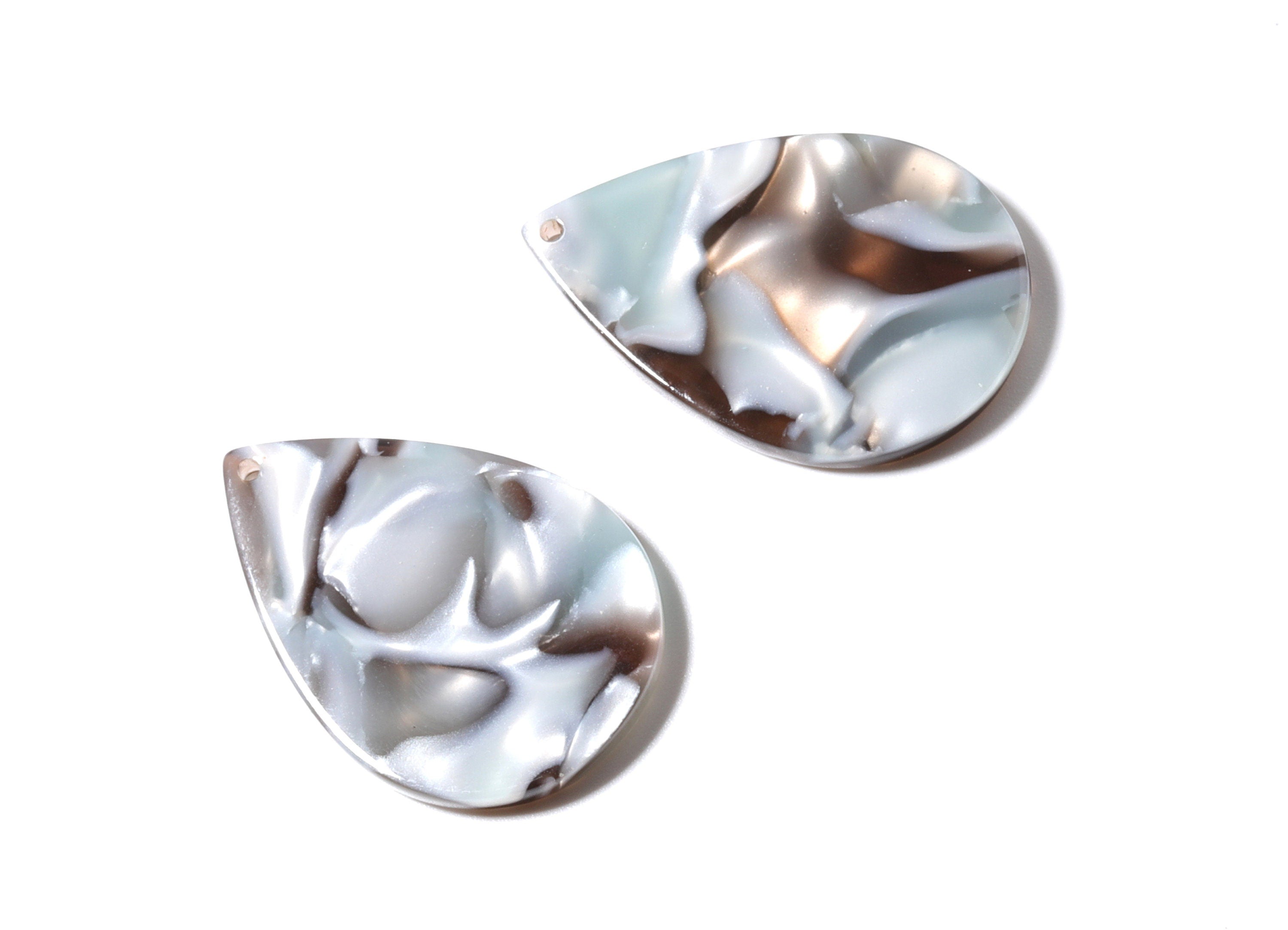 Acetate Drop Charms - Drop Pendant - Earring Findings - Jewelry Supplies - Color Code: A22 - 30.5x21x2.6mm - AC1127G - DOMEDBAZAAR