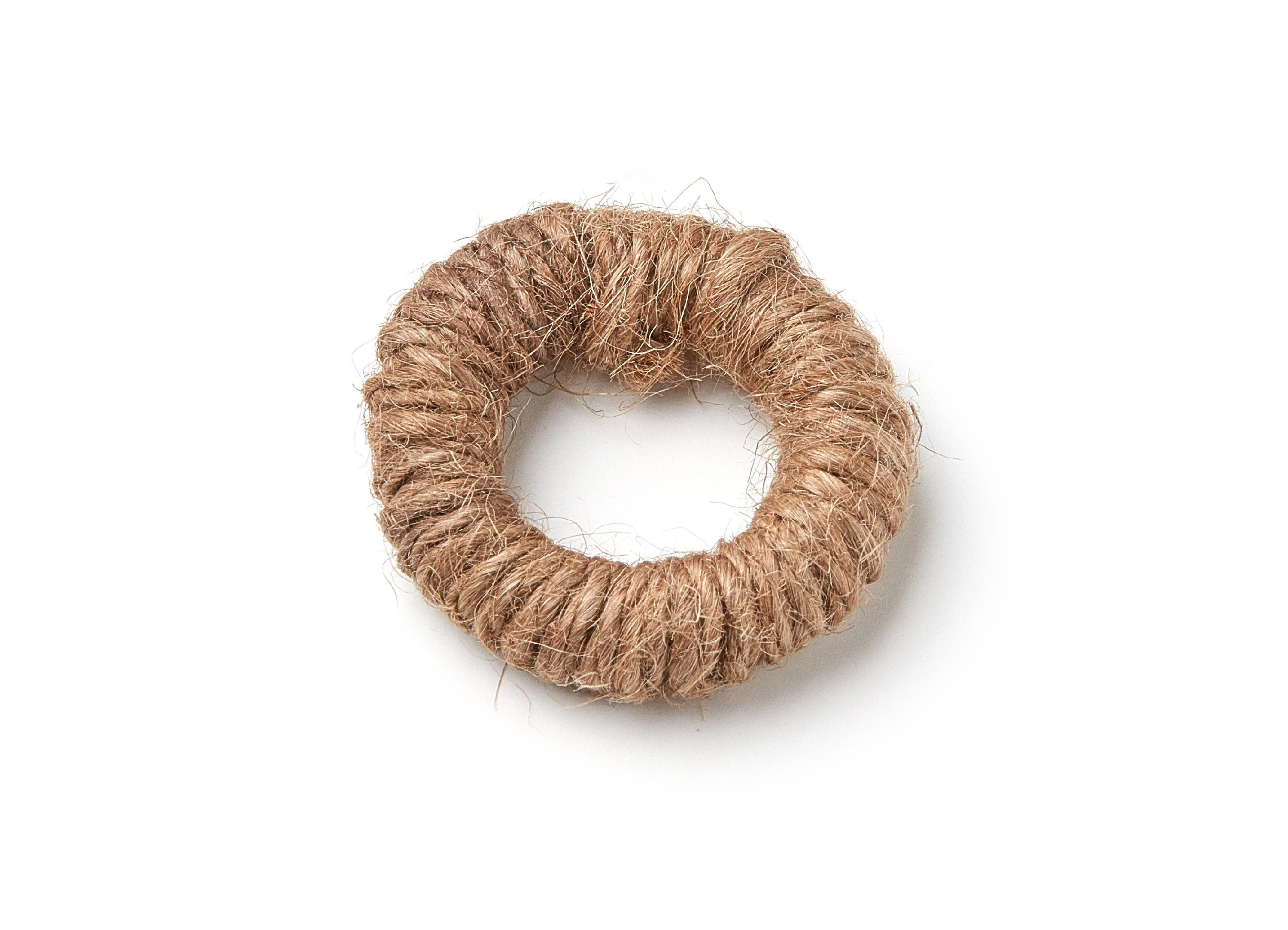 Handwoven Hemp Rope Earrings - Round Shaped Rope Pendants - Hemp Rope Charms - Jewelery Handmade - 42.7x42.7x9.98mm - RT1084 - DOMEDBAZAAR