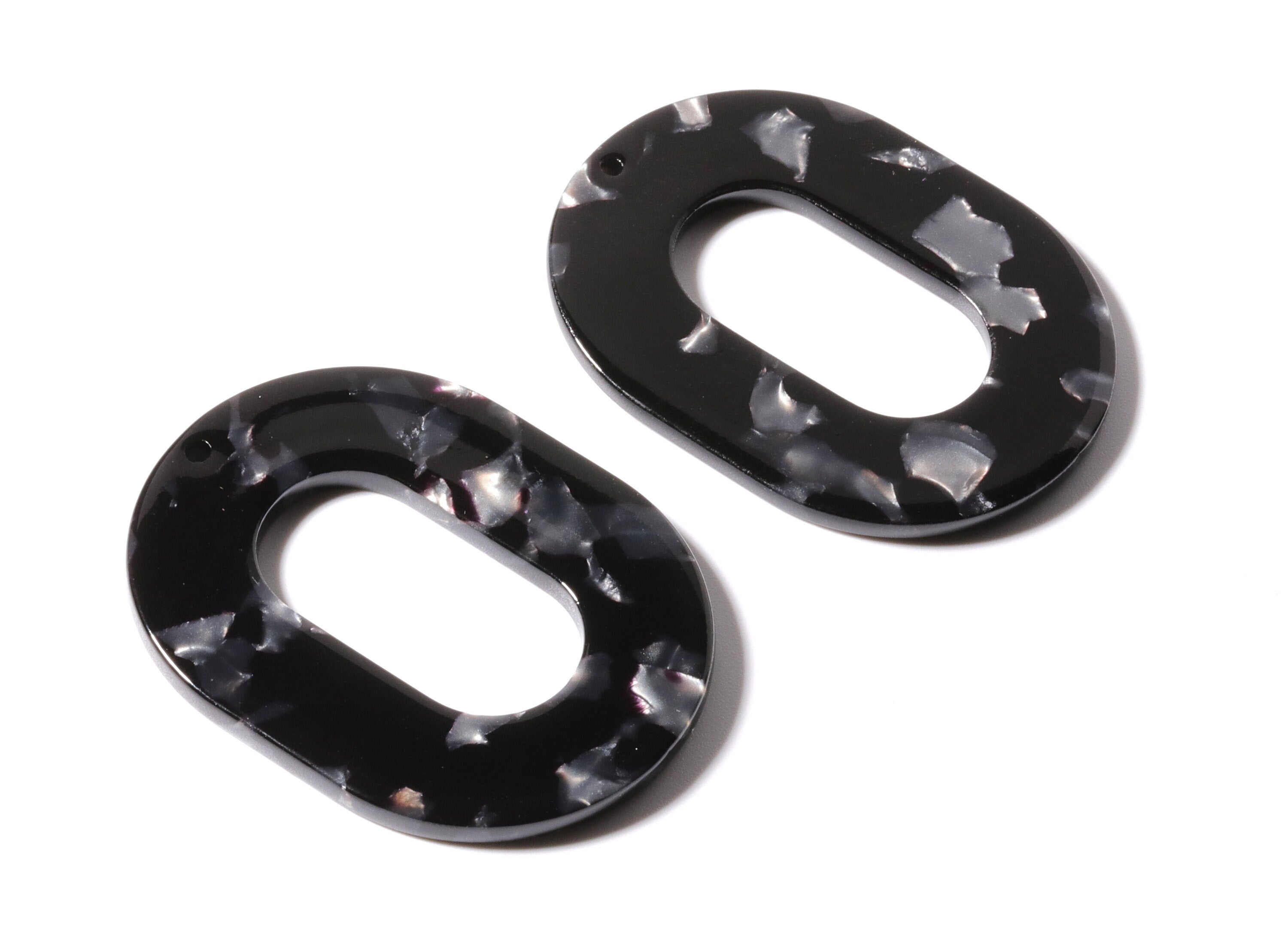 Acetate Oval Charms - Oval Earrings and Pendant - Earring Findings - Jewelry Supplies - Color Code: A48 - 47x34.9x2.5mm - AC1065V - DOMEDBAZAAR